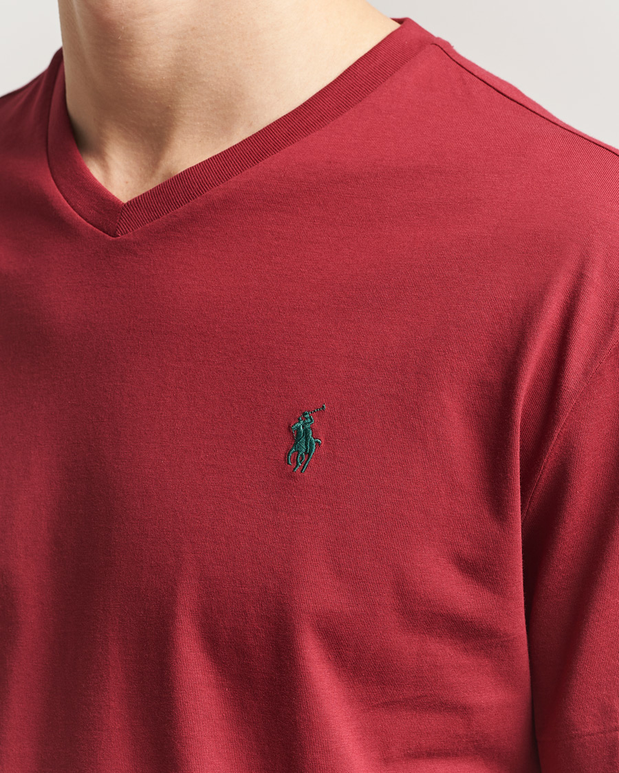 Men | T-Shirts | Polo Ralph Lauren | V-Neck T-Shirt Heritage Red