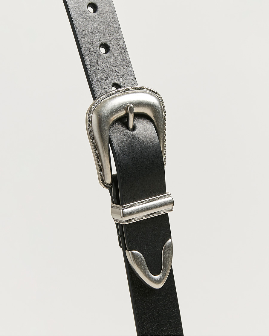 Men | Belts | Polo Ralph Lauren | Western Leather Belt Black