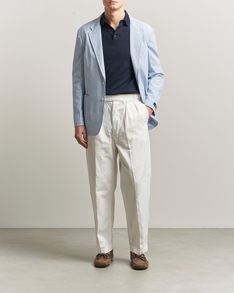 Men | Trousers | Polo Ralph Lauren | Pleated Cotton Twill Chinos Deckwash White