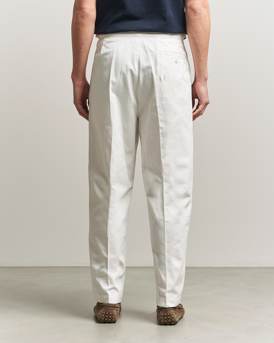 Men | Trousers | Polo Ralph Lauren | Pleated Cotton Twill Chinos Deckwash White