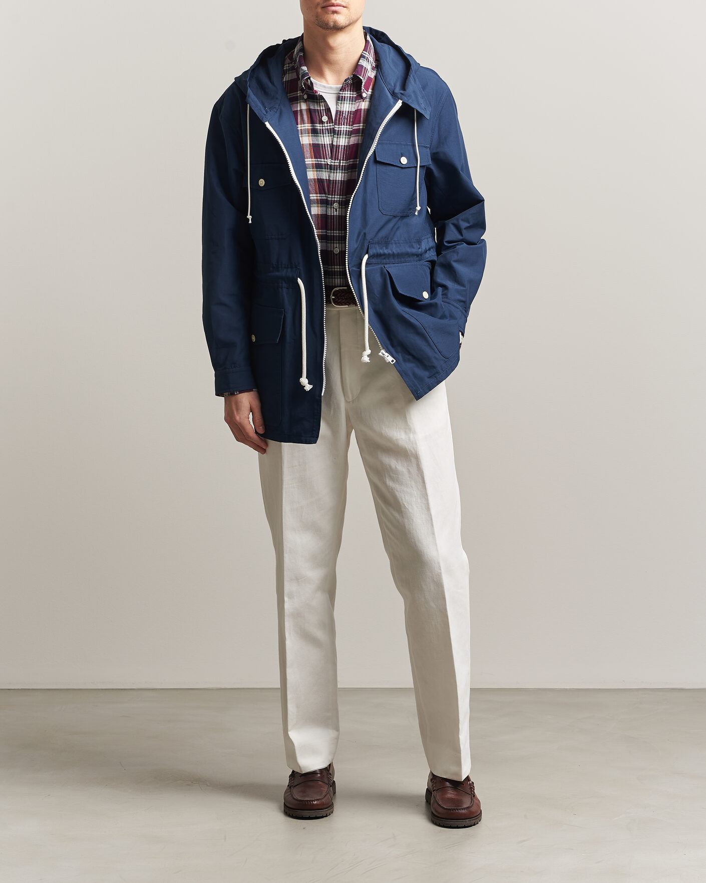Men | Coats & Jackets | Kamakura Shirts | Marine Parka Navy