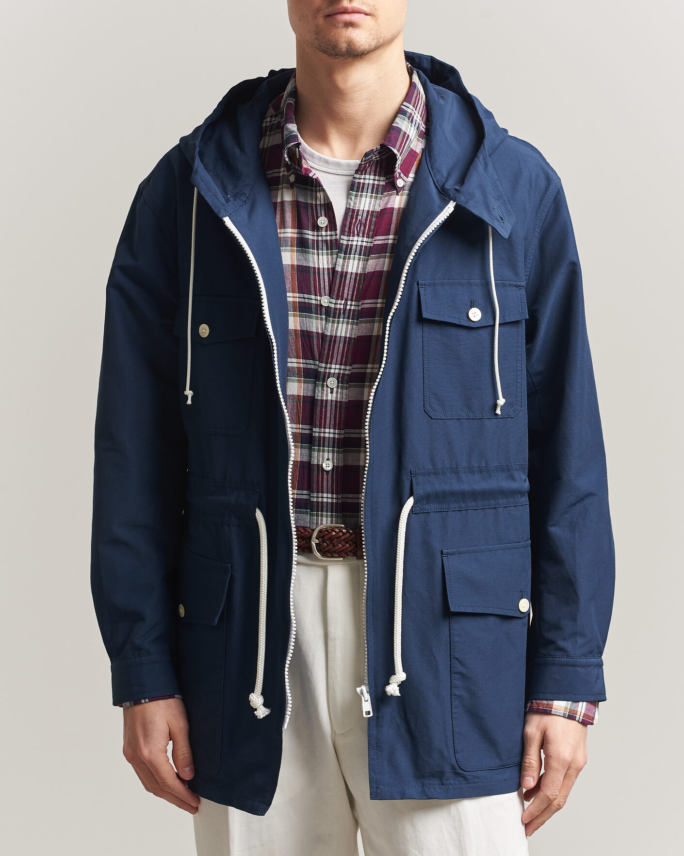 Men | Coats & Jackets | Kamakura Shirts | Marine Parka Navy