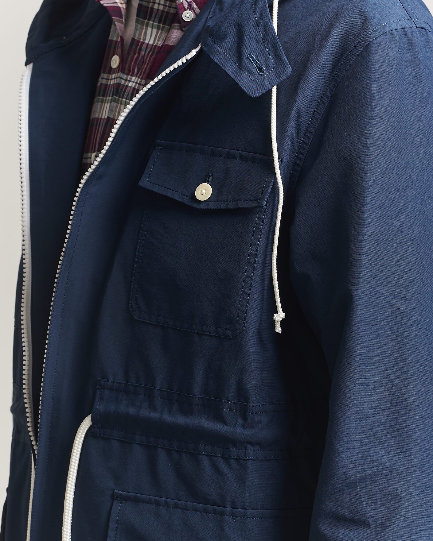 Men | Coats & Jackets | Kamakura Shirts | Marine Parka Navy