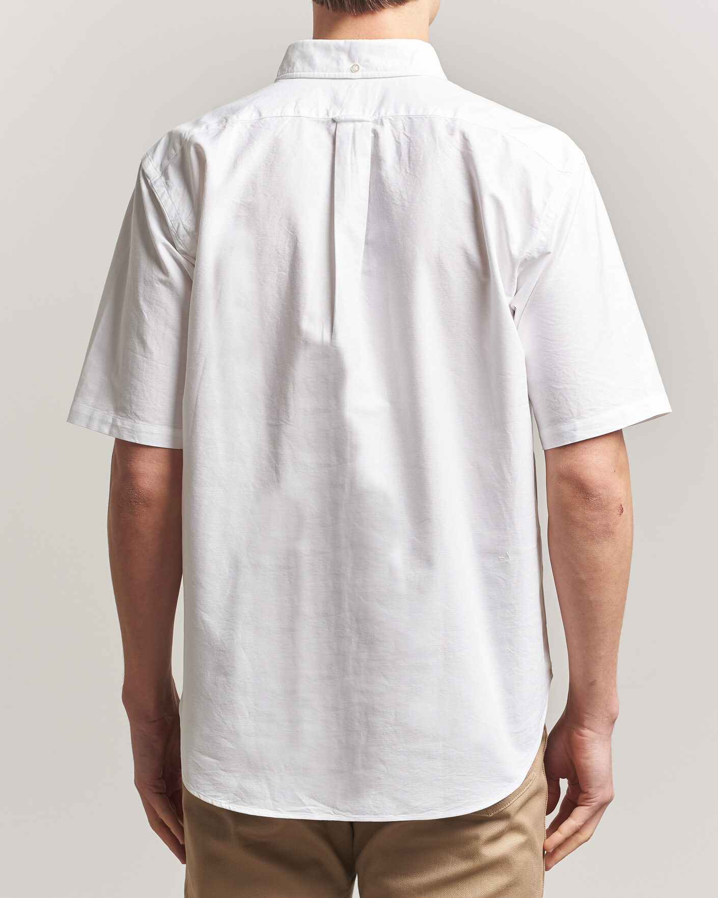 Men | Shirts | Kamakura Shirts | Vintage Ivy Half Sleeve Oxford Popover White