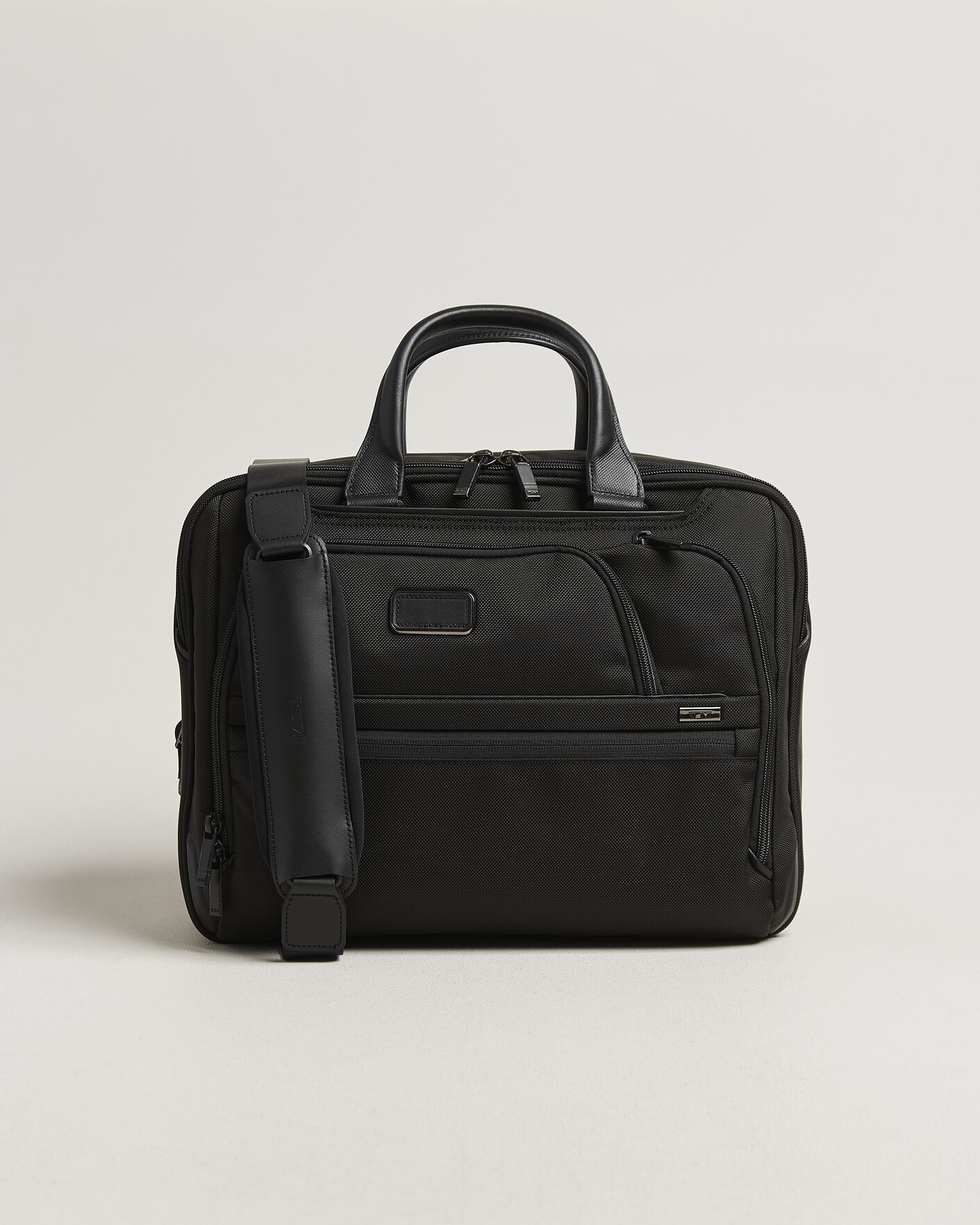 TUMI Alpha 4 Expandable Medium Briefcase Black at CareOfCarl.com