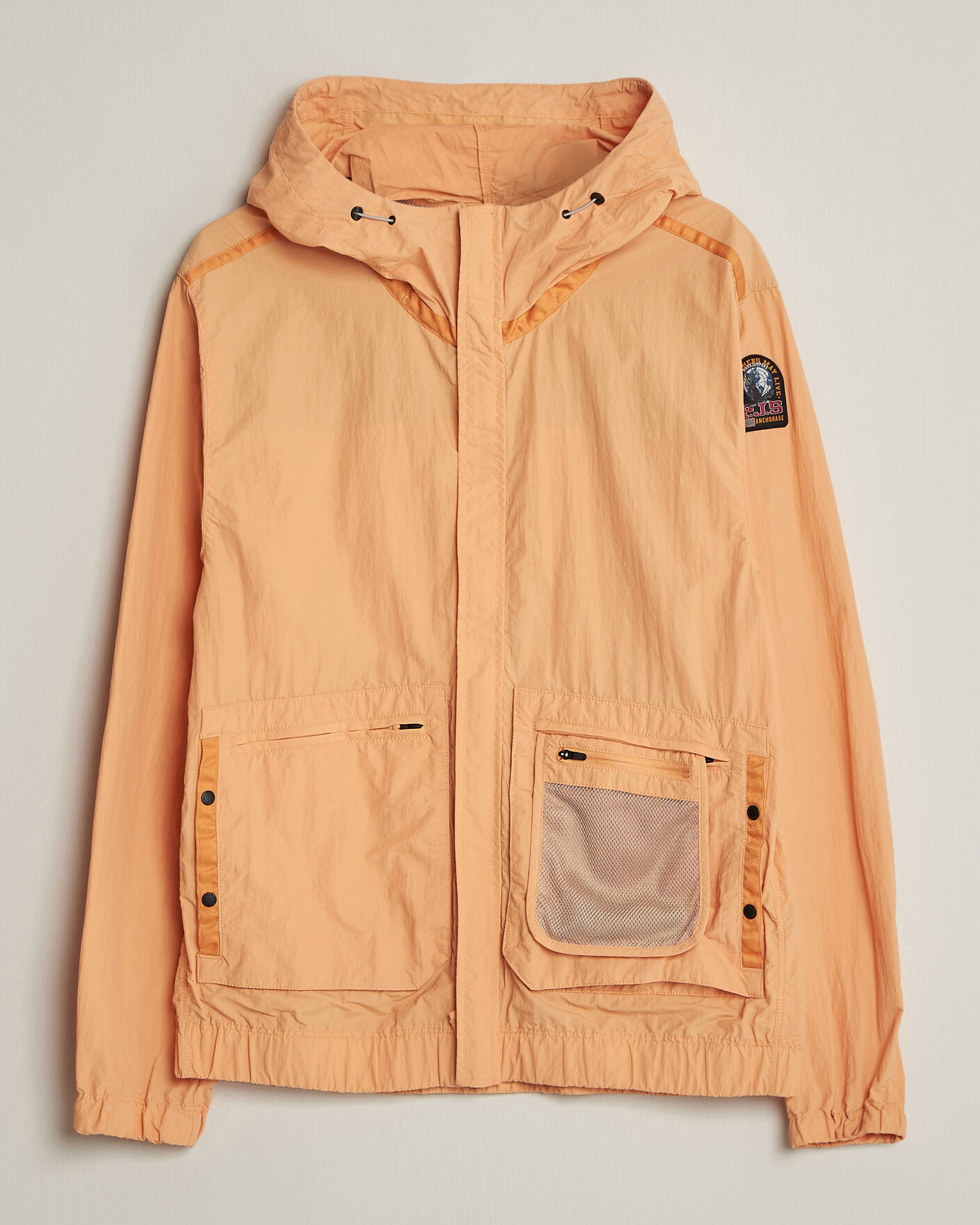 Men | Coats & Jackets | Parajumpers | Rube Smash Peached Nylon Hooded Jacket Apricot Nectar