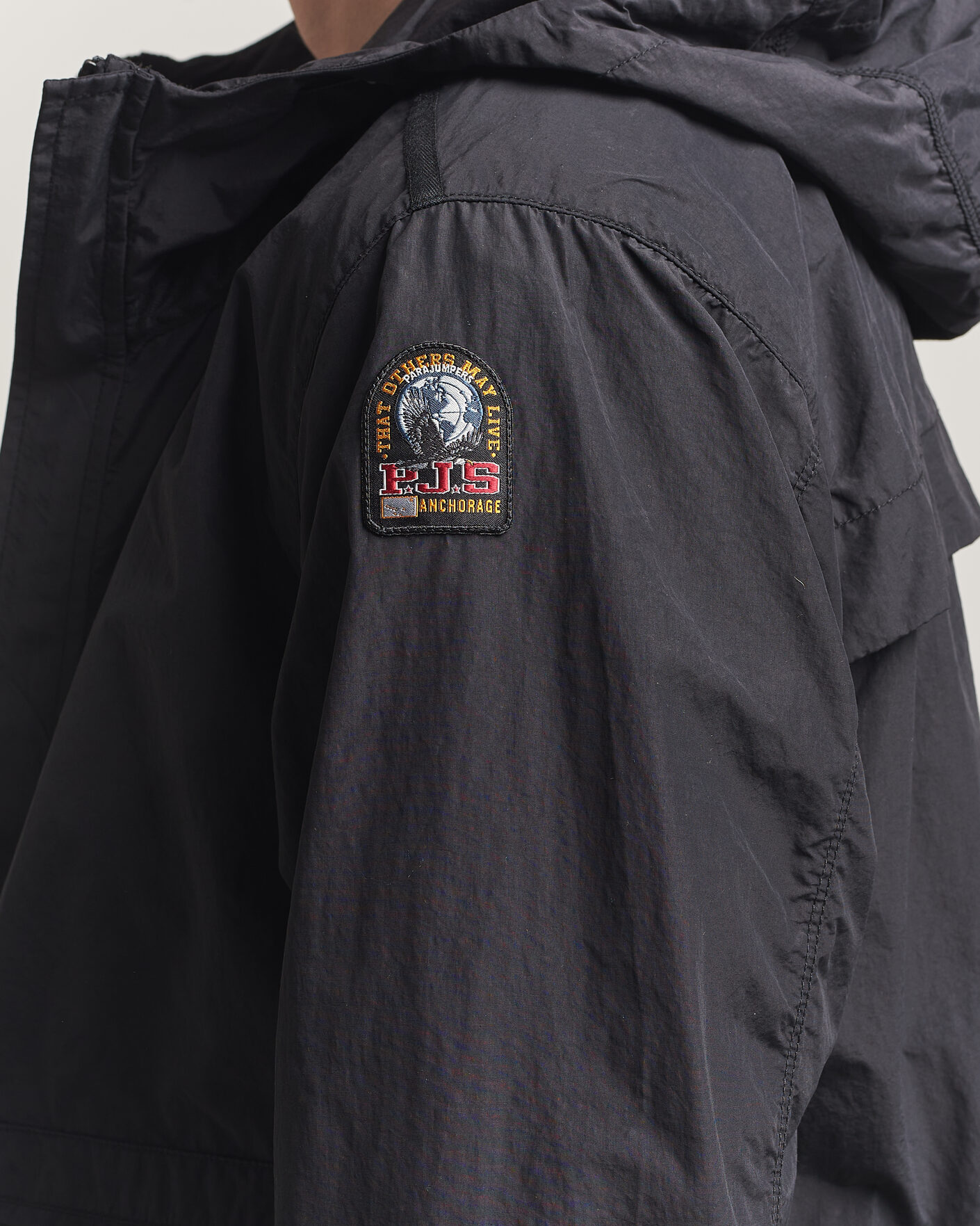 Men | Coats & Jackets | Parajumpers | Rube Smash Peached Nylon Hooded Jacket Black