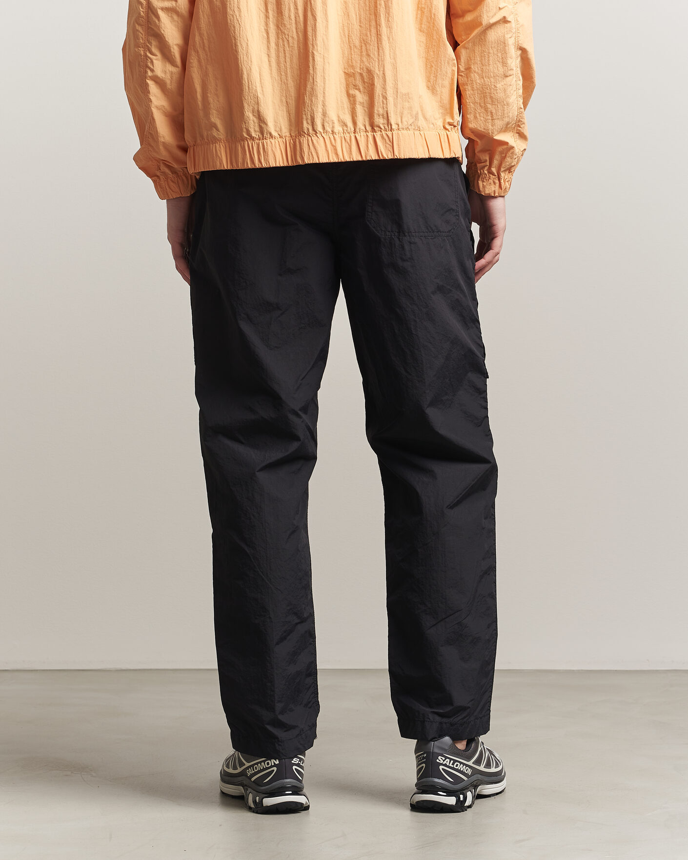Parajumpers Lovel Smash Peached Nylon Pants Black at CareOfCarl.com