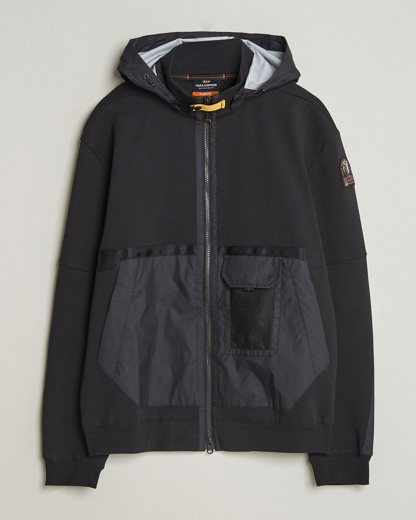 Men | Coats & Jackets | Parajumpers | Kouga Evo Fleece Hooded Hybrid Jacket Black