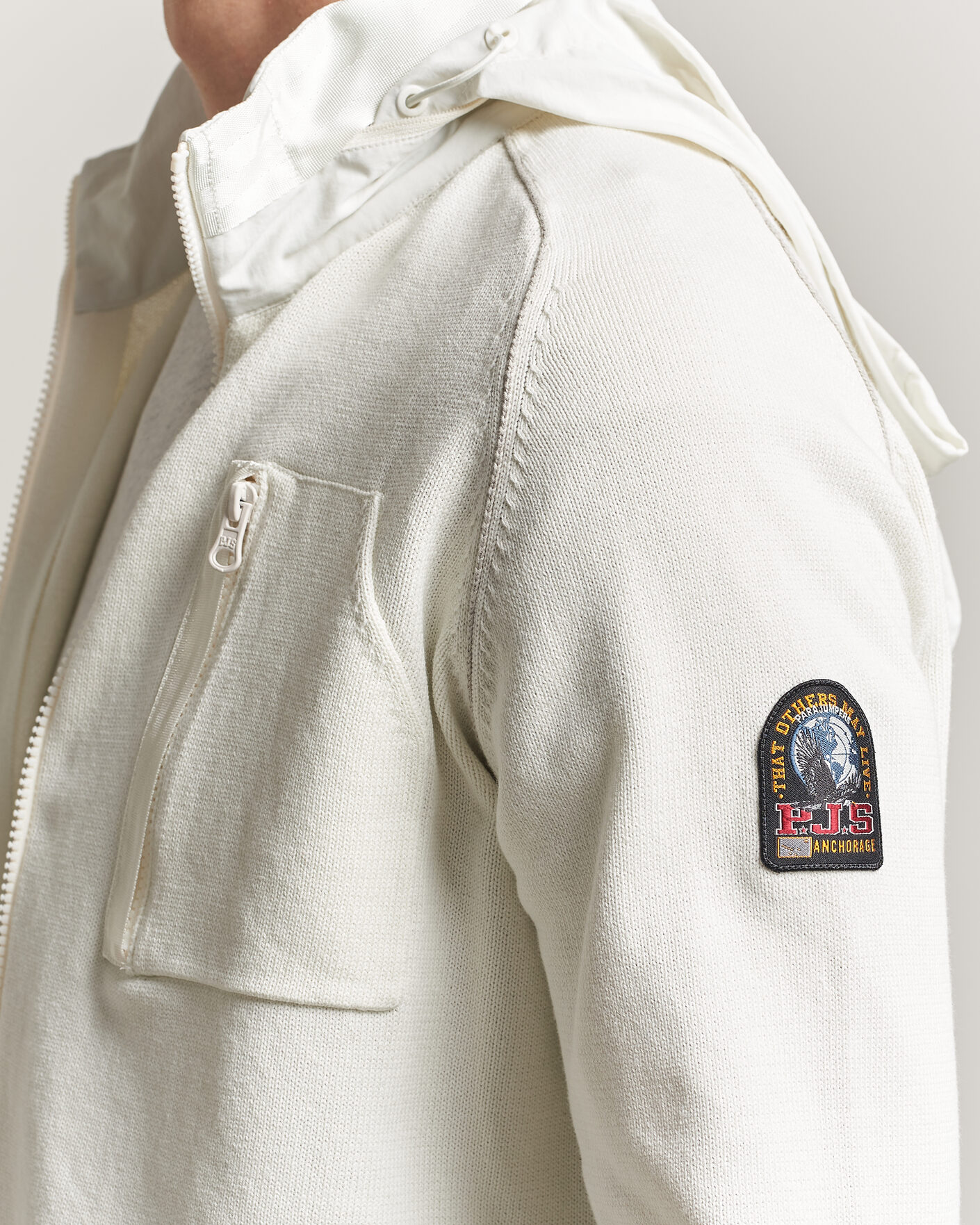 Men | Coats & Jackets | Parajumpers | Bargany Rescue Knitted Hybrid Jacket Star White