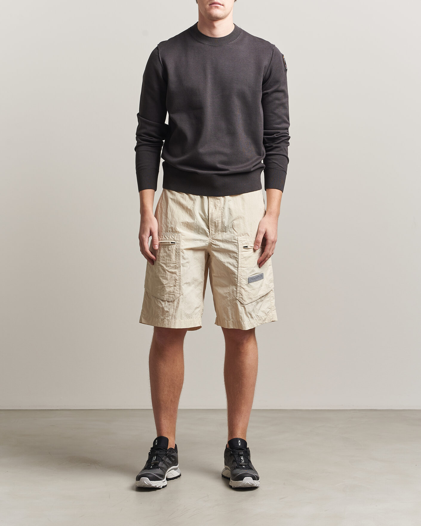 Men | Shorts | Parajumpers | Lex Smash Peached Nylon Shorts Bone