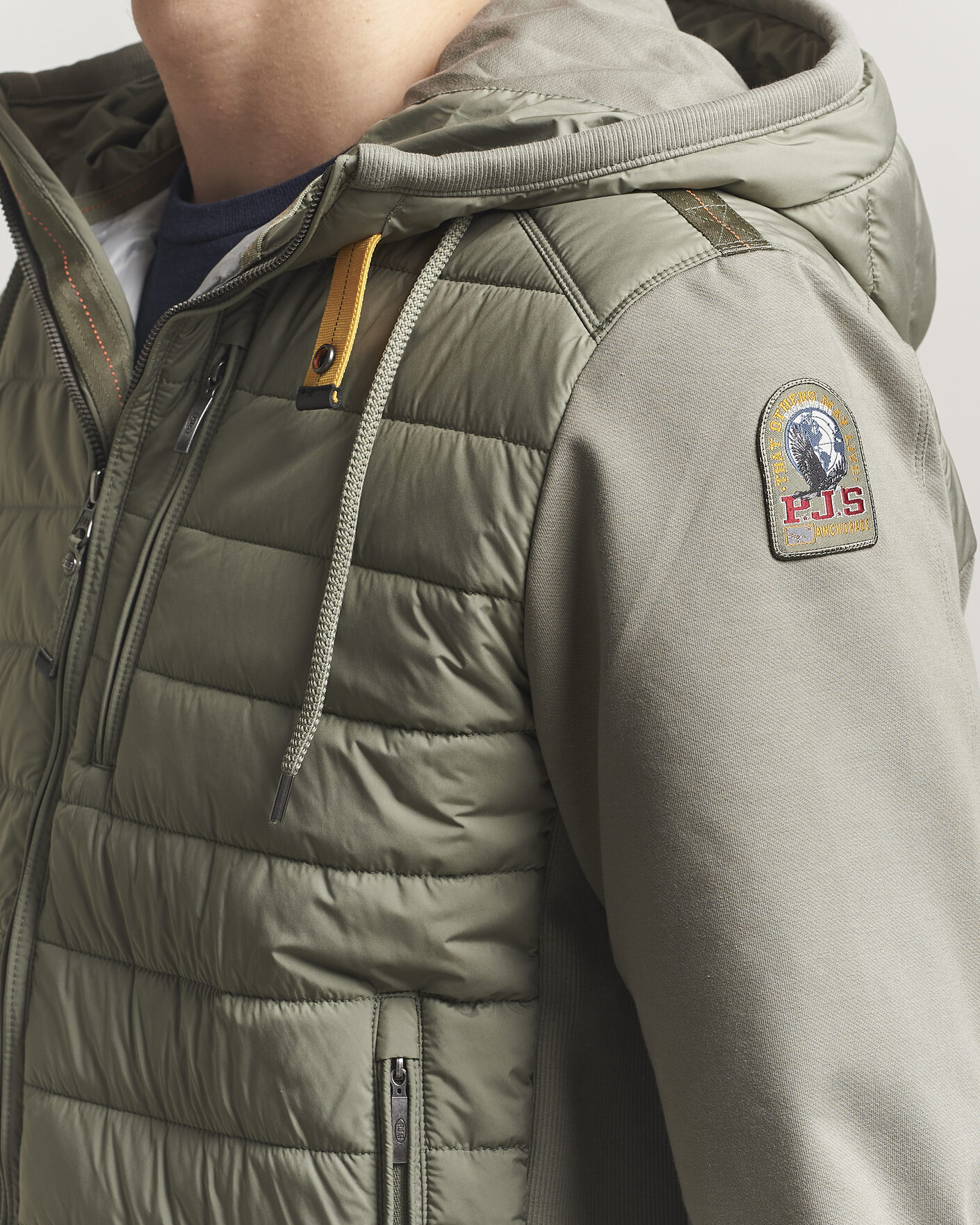 Men | Coats & Jackets | Parajumpers | Ivor Hybrid Hooded Jacket Ashen Sage