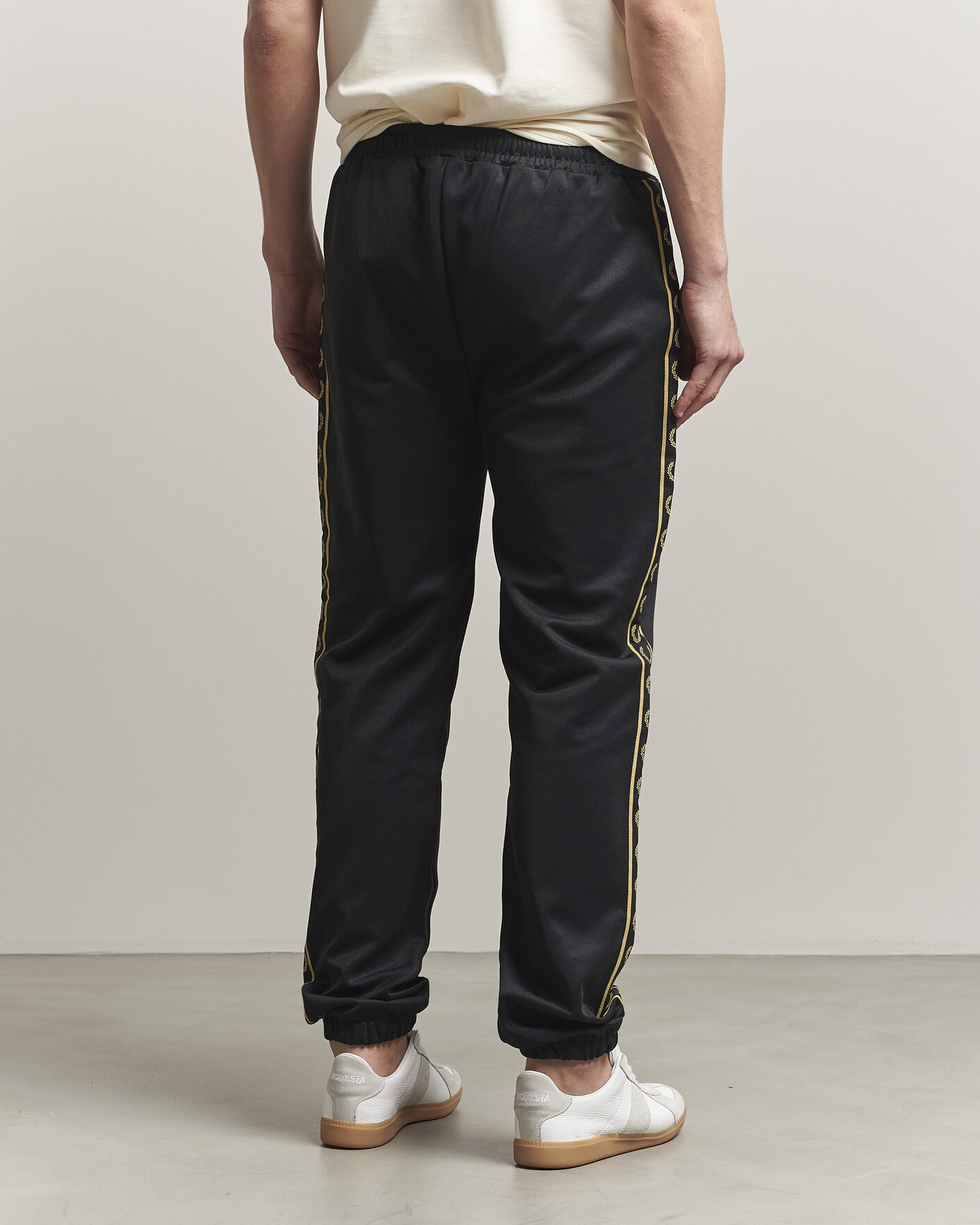 Men | Trousers | Fred Perry | Taped Track Pants Black