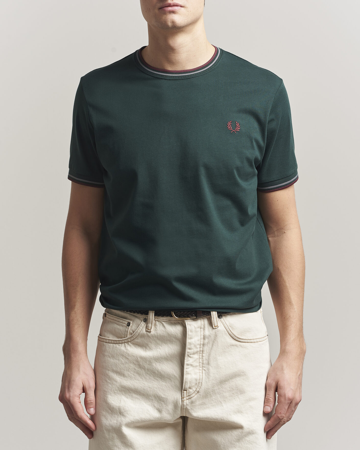 Men | T-Shirts | Fred Perry | Twin Tipped T-Shirt Grassroots Green