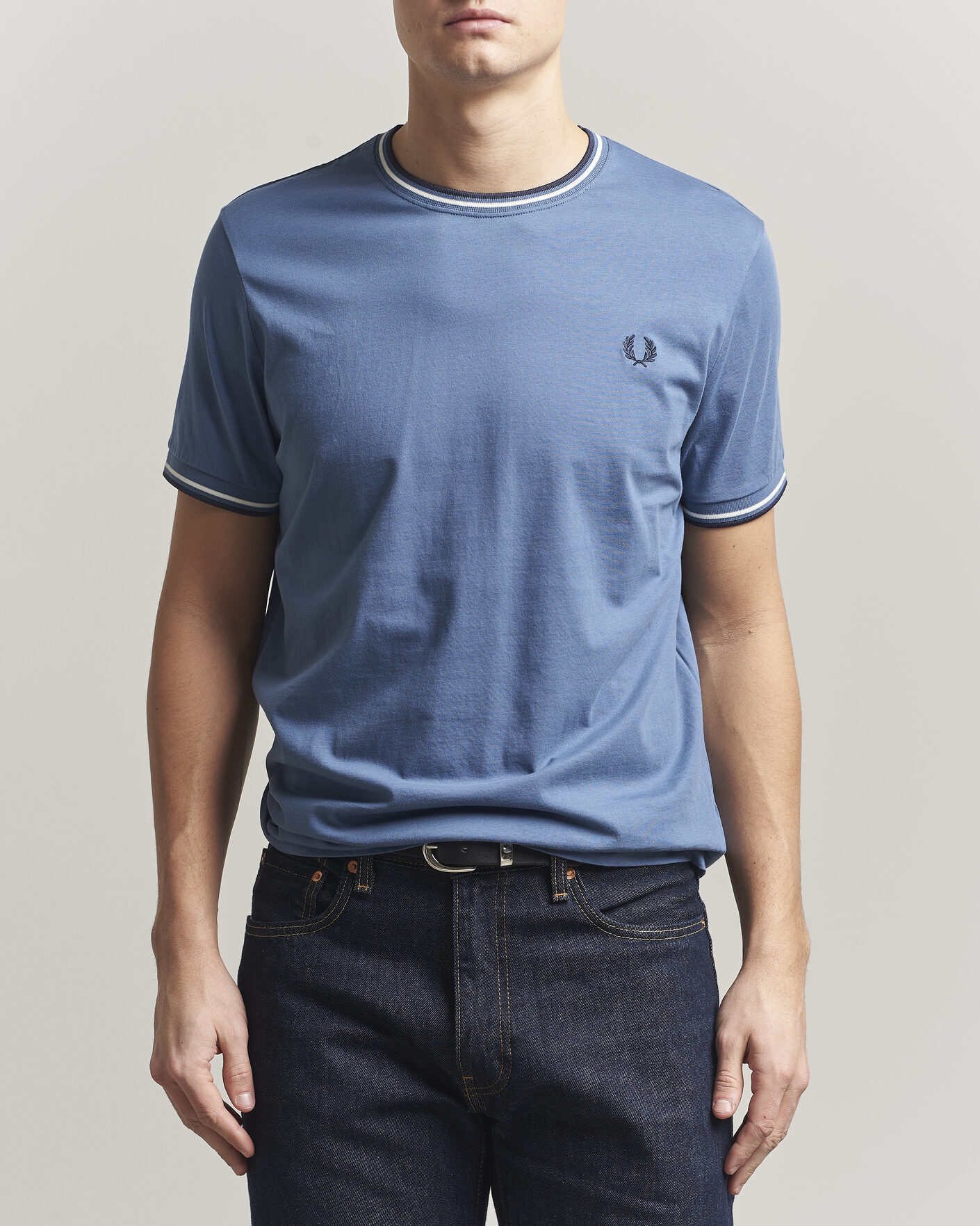 Men | T-Shirts | Fred Perry | Twin Tipped T-Shirt Ace Blue