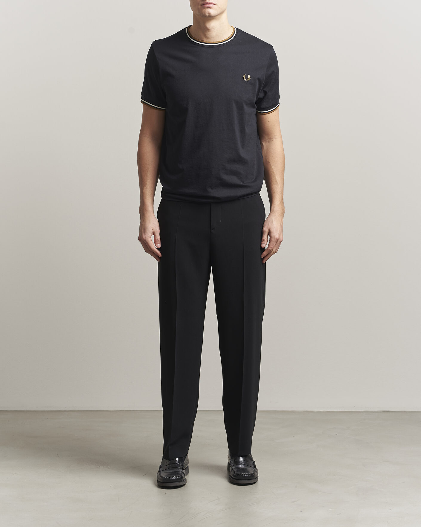 Men | T-Shirts | Fred Perry | Twin Tipped T-Shirt Black