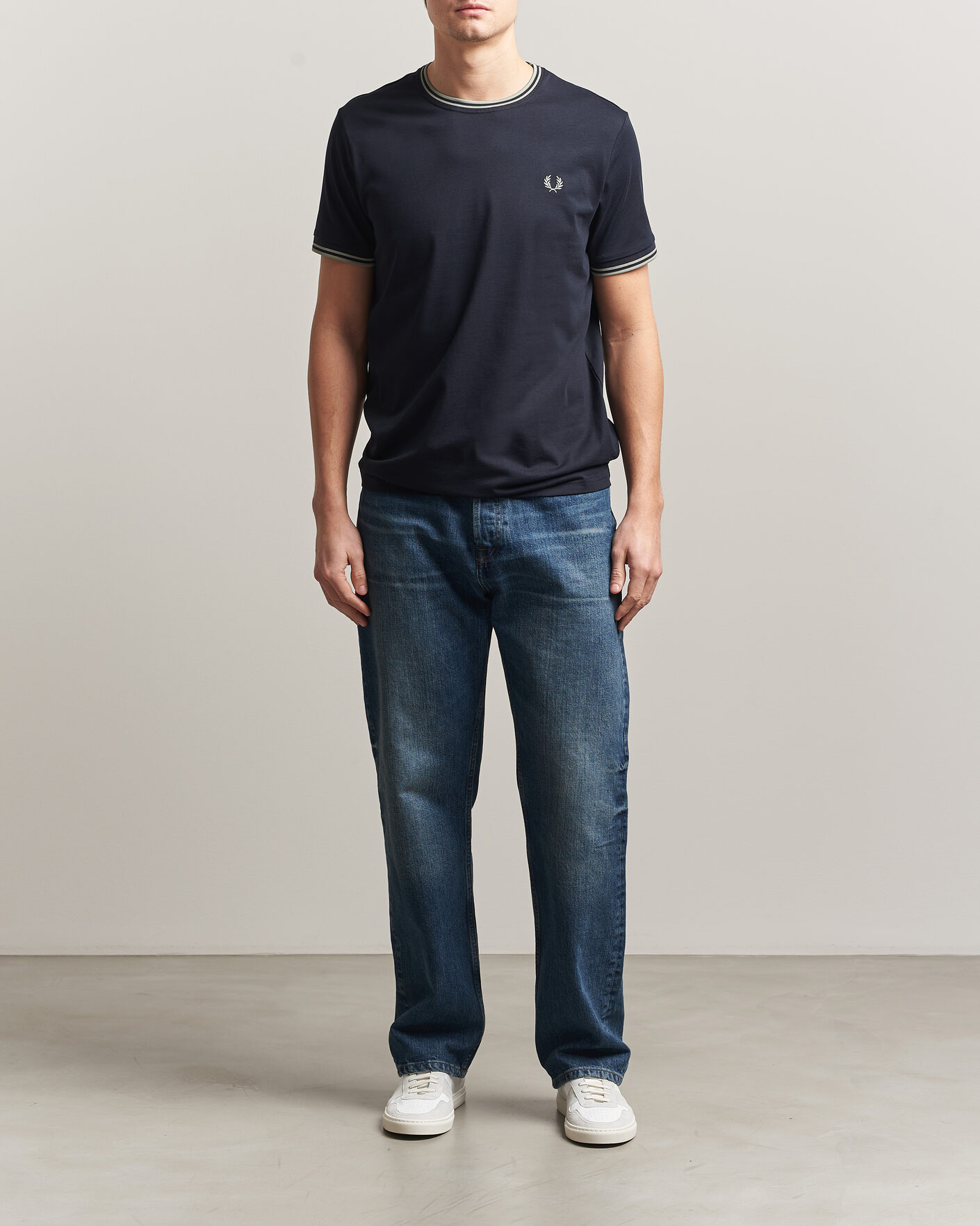 Men | T-Shirts | Fred Perry | Twin Tipped T-Shirt Navy