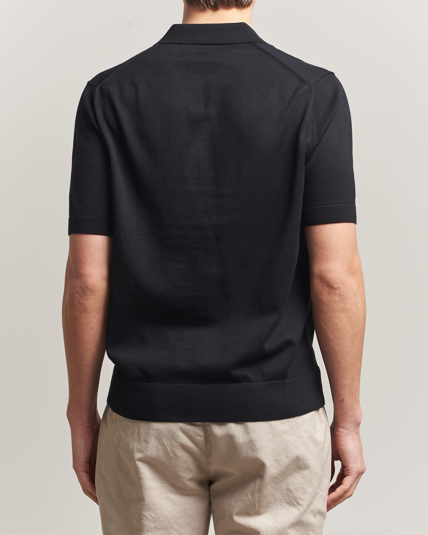 Men | Polo Shirts | Fred Perry | Cotton Knitted Polo Black