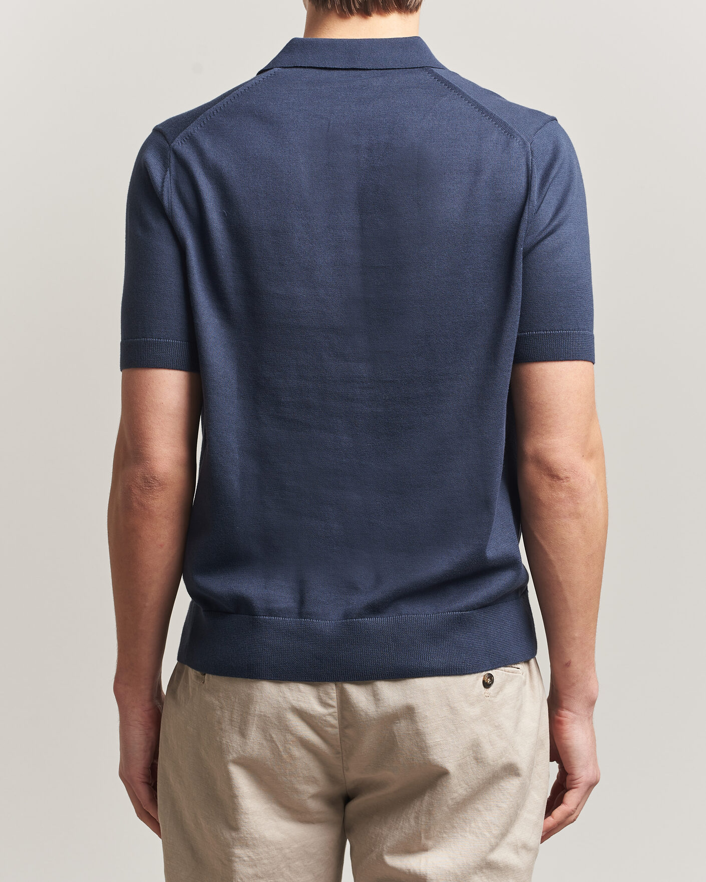 Men | Polo Shirts | Fred Perry | Cotton Knitted Polo Dark Airforce