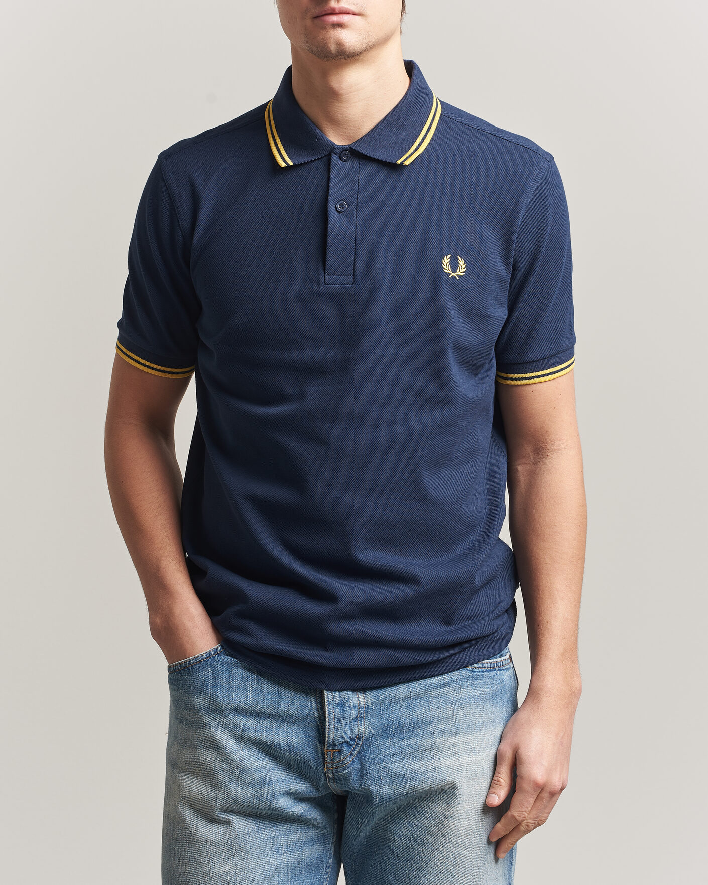 Men | Polo Shirts | Fred Perry | Twin Tipped Polo Shirt Tennis Blue