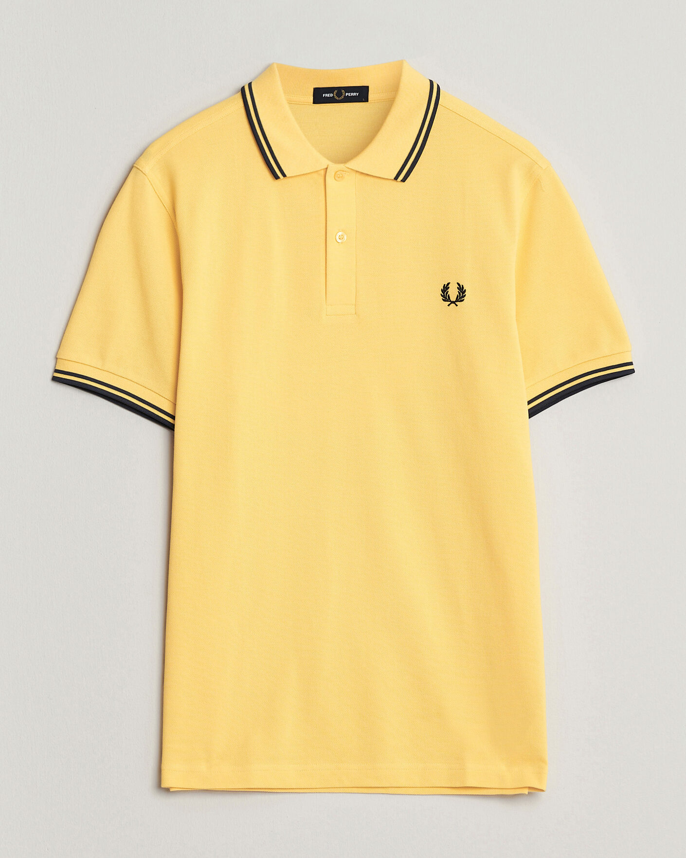 Men | Polo Shirts | Fred Perry | Twin Tipped Polo Shirt Lemon Yellow