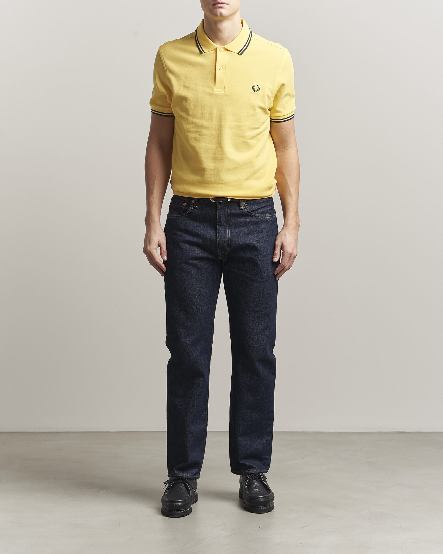 Men | Polo Shirts | Fred Perry | Twin Tipped Polo Shirt Lemon Yellow