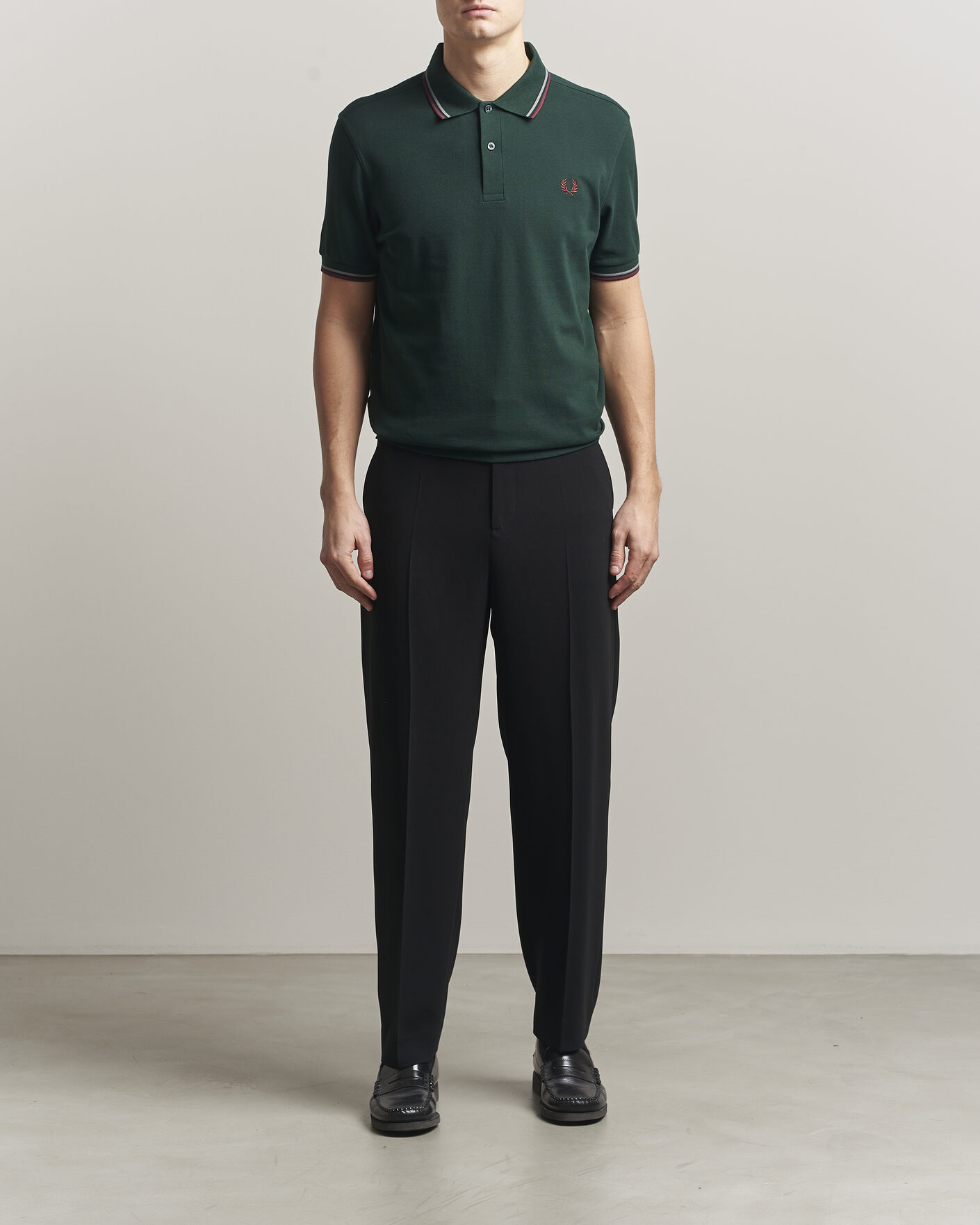Men | Polo Shirts | Fred Perry | Twin Tipped Polo Shirt Grassroots Green