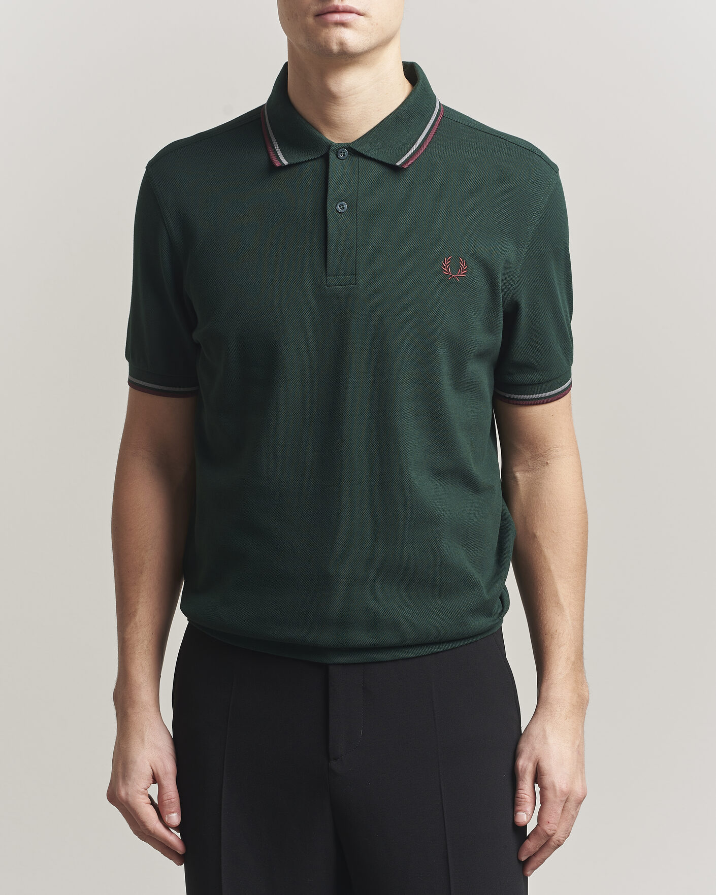 Men | Polo Shirts | Fred Perry | Twin Tipped Polo Shirt Grassroots Green