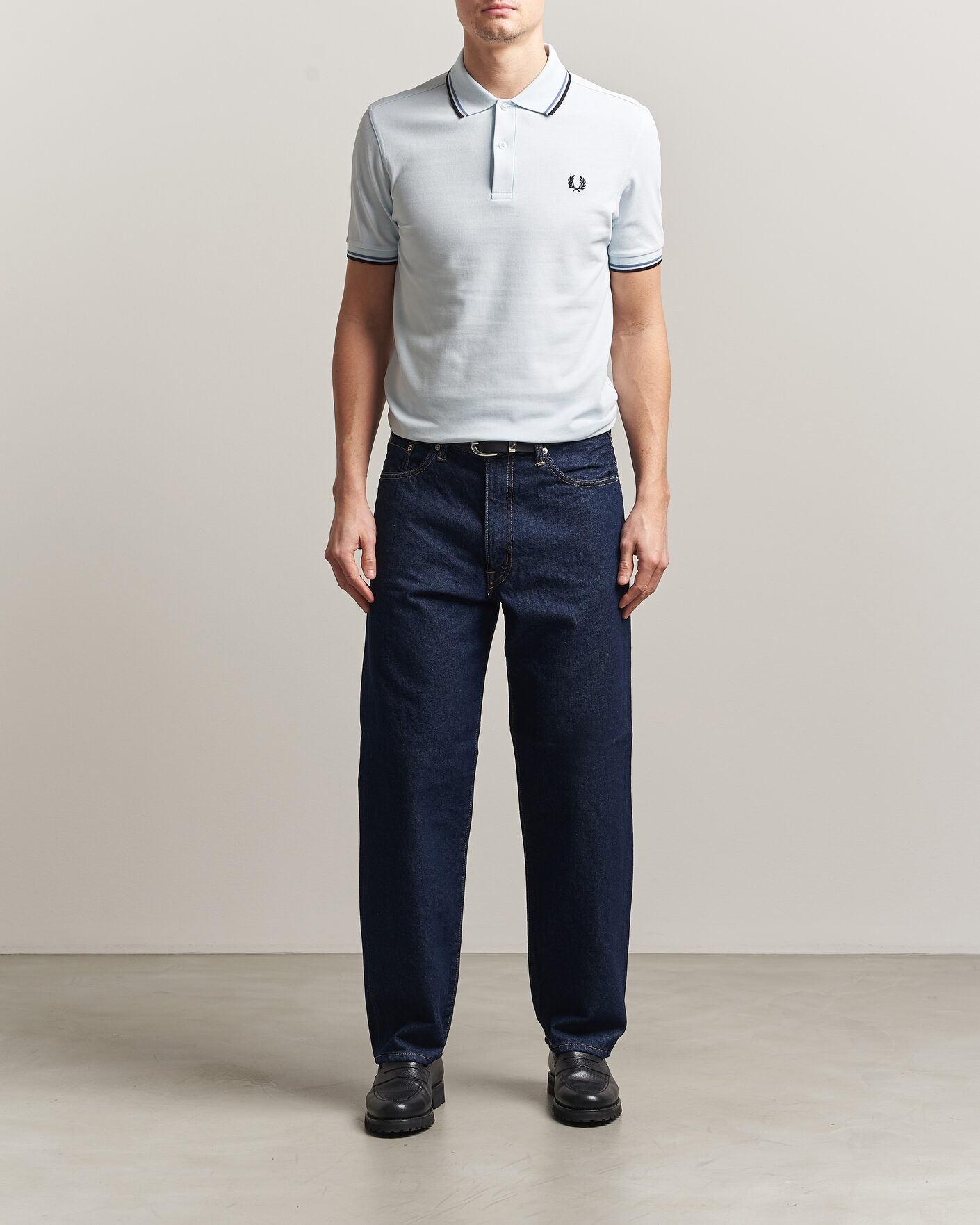 Men | Polo Shirts | Fred Perry | Twin Tipped Polo Shirt Light Ice