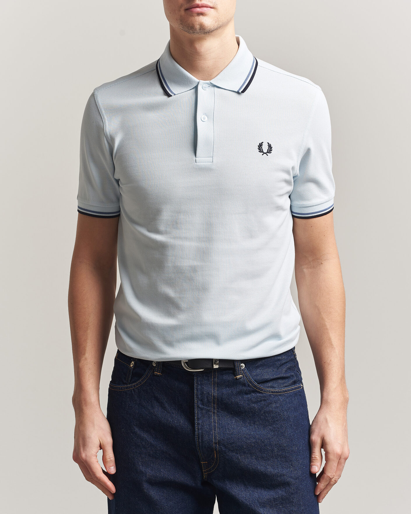 Men | Polo Shirts | Fred Perry | Twin Tipped Polo Shirt Light Ice