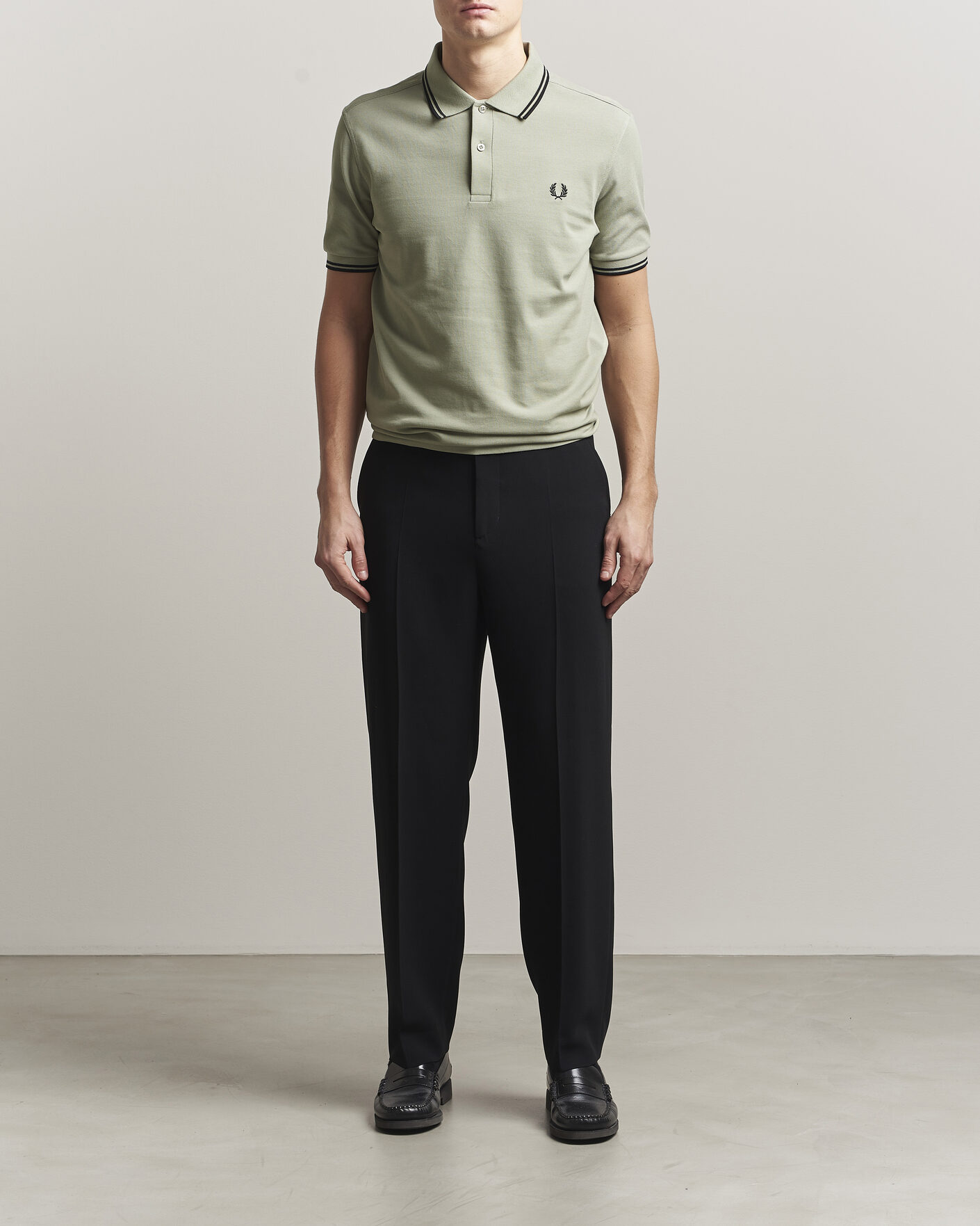 Men | Polo Shirts | Fred Perry | Twin Tipped Polo Shirt Seagrass Green