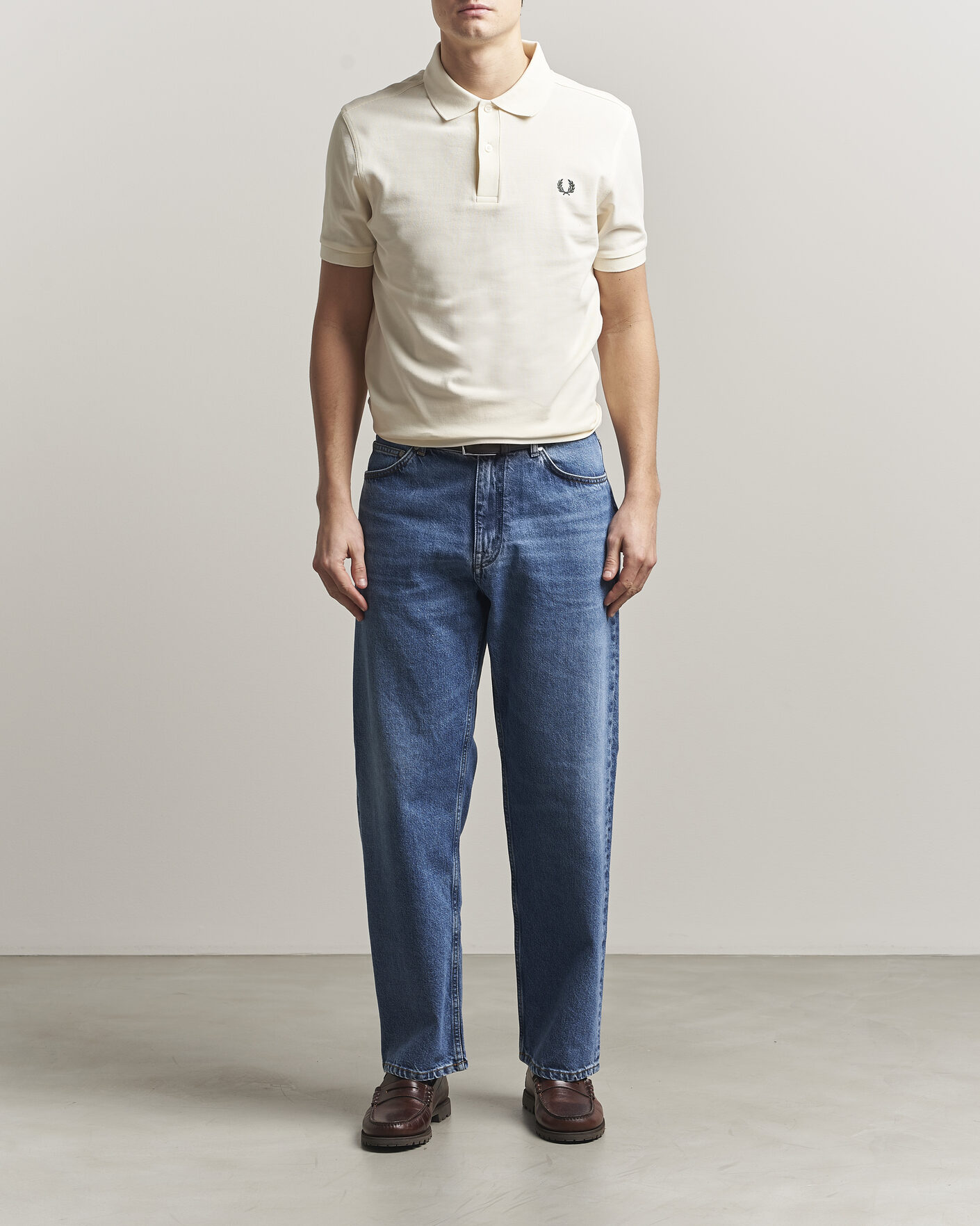 Men | Polo Shirts | Fred Perry | Plain Polo Ecru