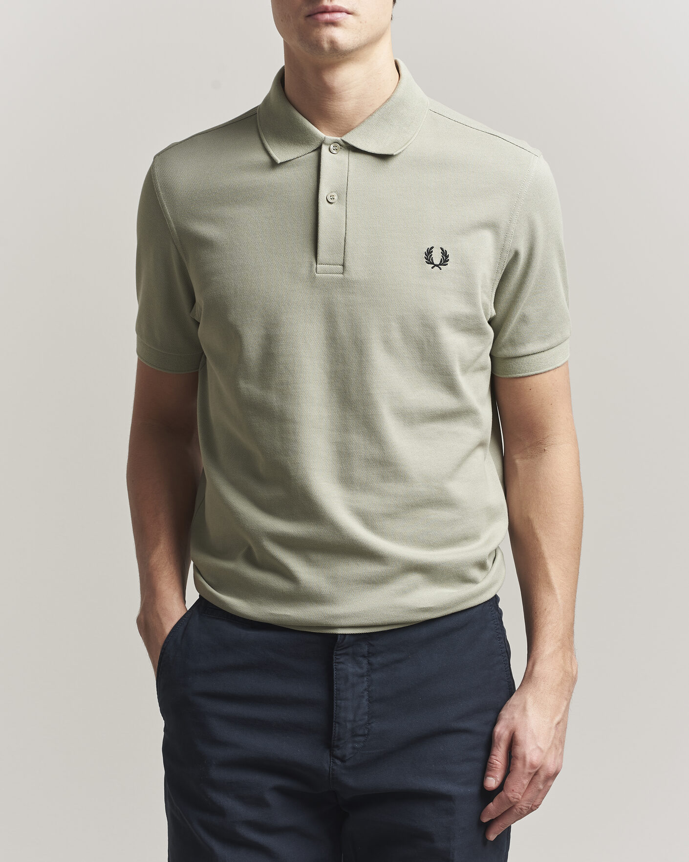 Men | Polo Shirts | Fred Perry | Plain Polo Seagrass Green