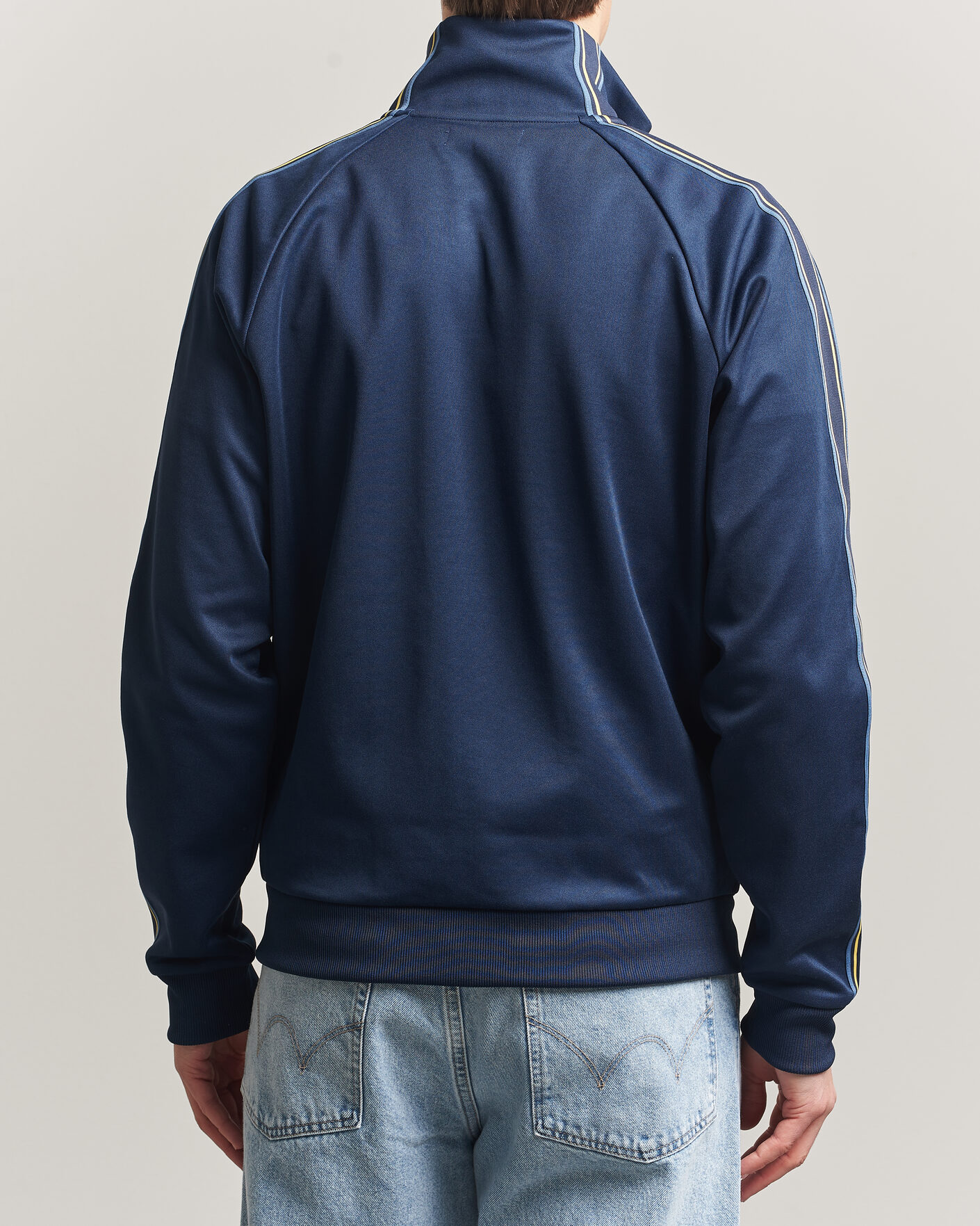 Men | Sweaters & Knitwear | Fred Perry | Tramline Taped Track Jacket Tennis Blue