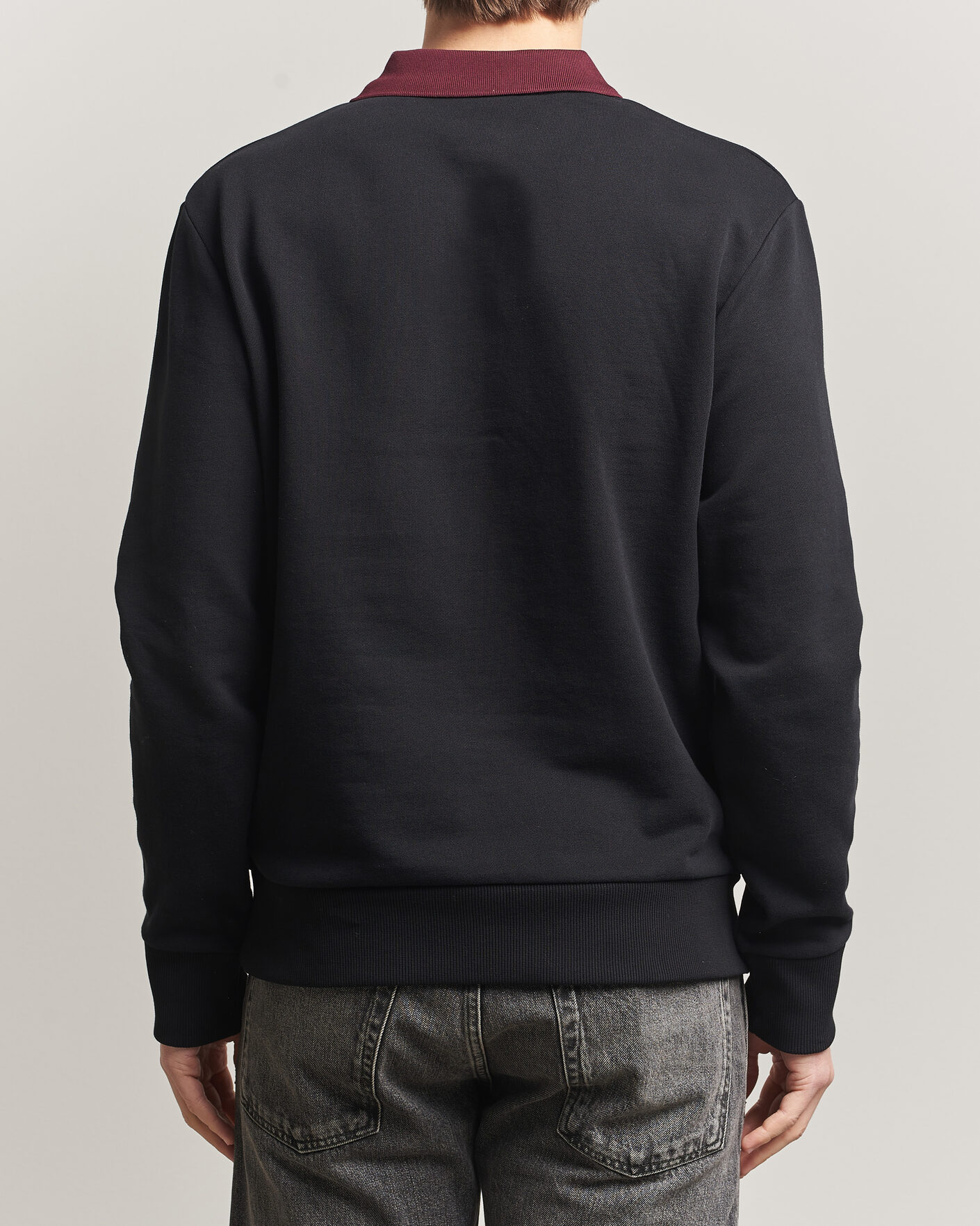 Men | Sweaters & Knitwear | Fred Perry | Embroidered Paneled Polo Sweater Black