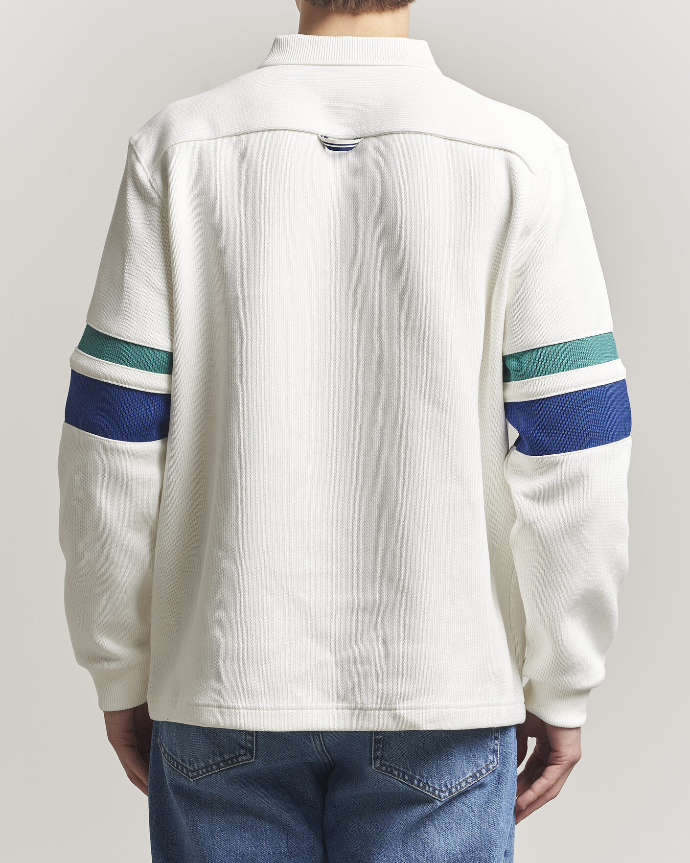 Men | Sweaters & Knitwear | Fred Perry | Tipped Sleeve Rugger Snow White