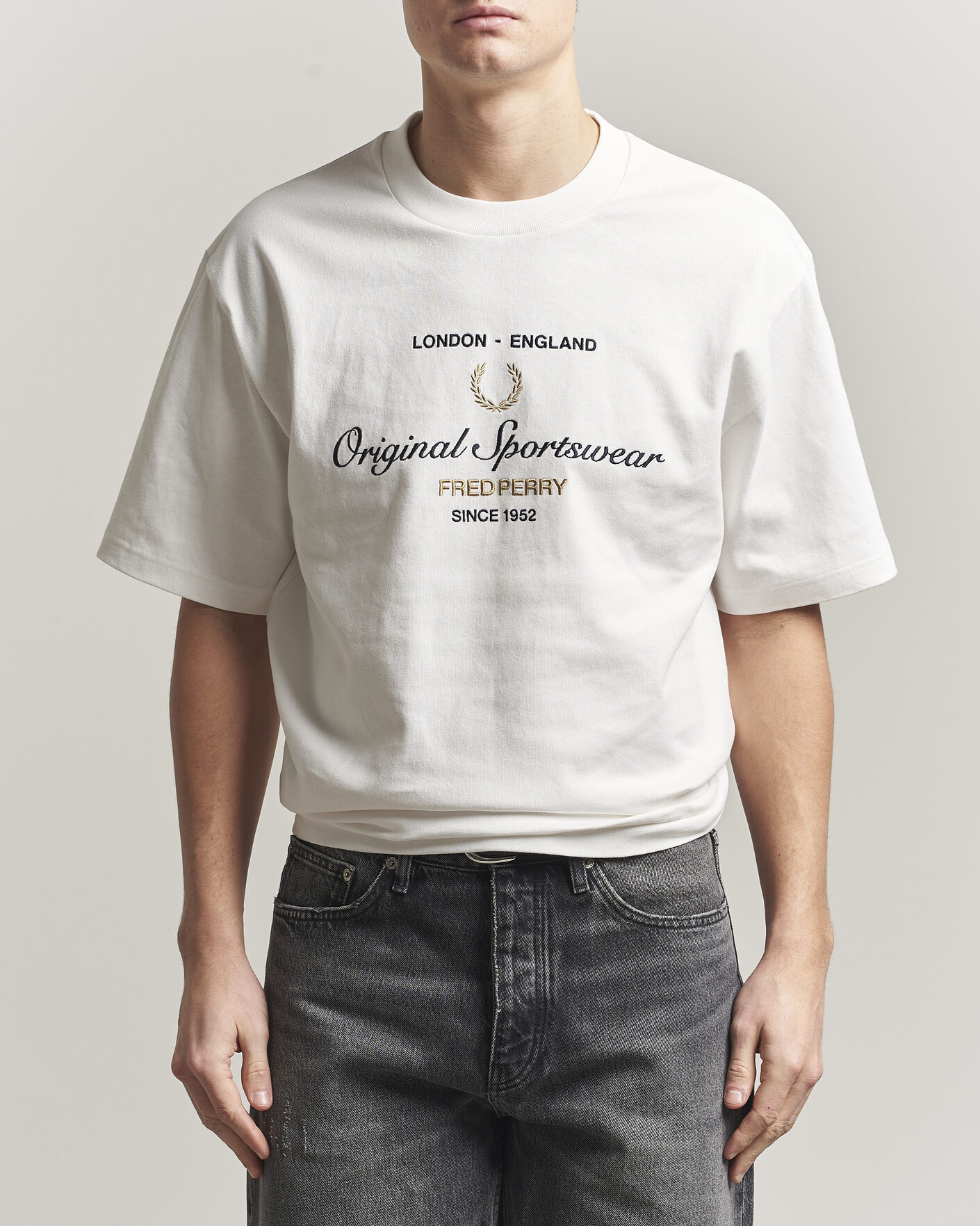 Men | T-Shirts | Fred Perry | Original Sportswear T-Shirt Snow White