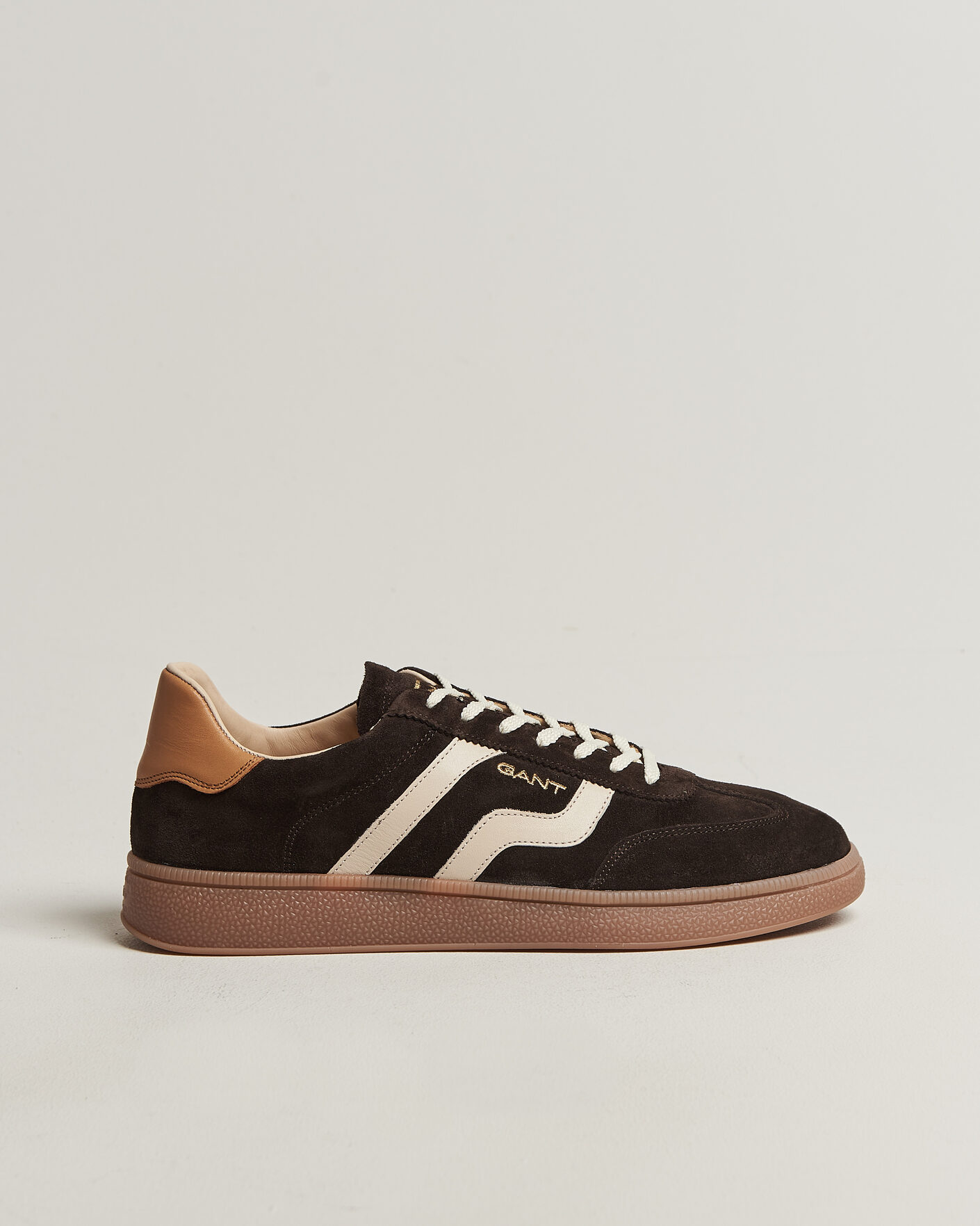 Men | Sneakers | Gant | Cuzmo Suede Sneaker Dark Brown/White