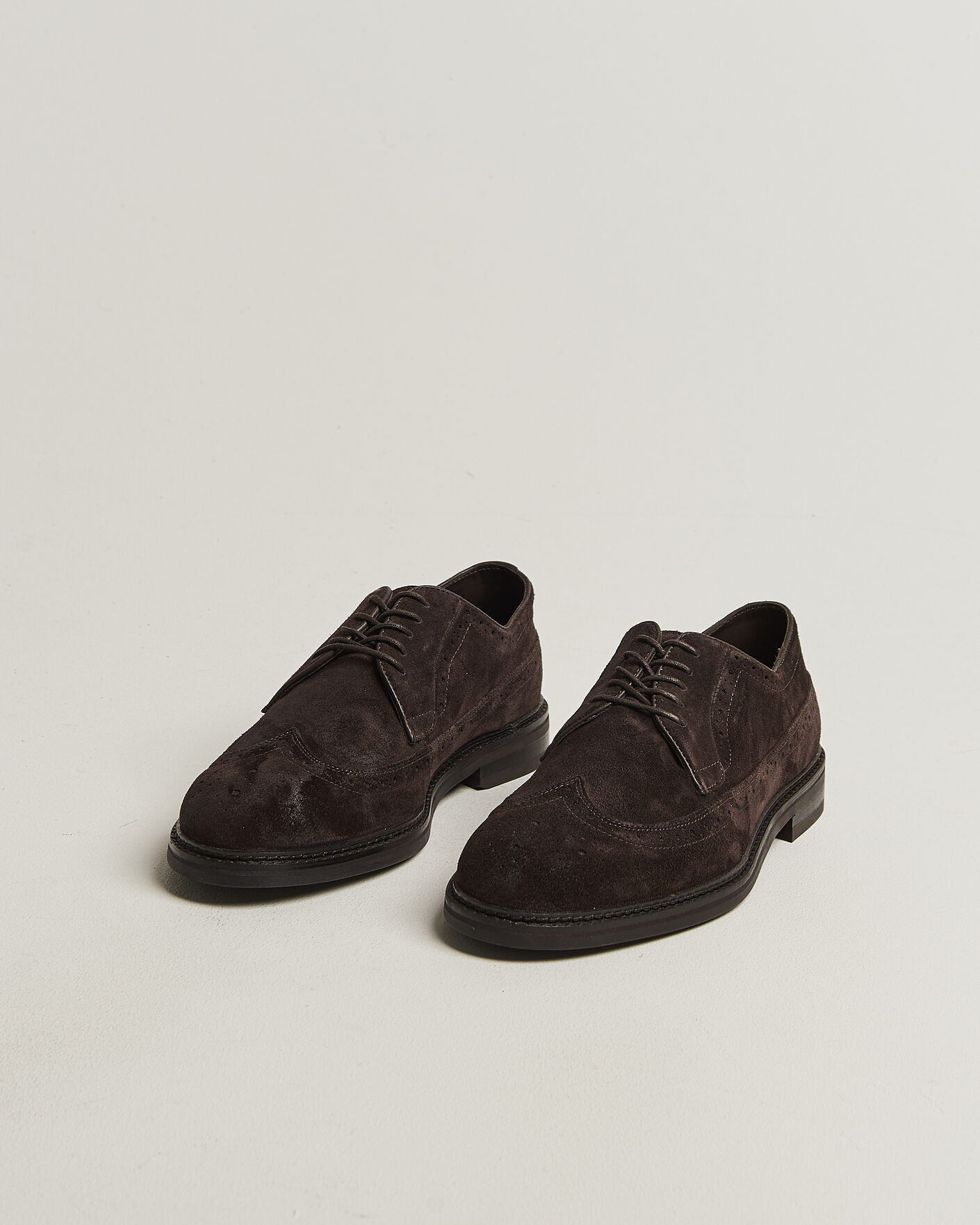 Men | Brogues | GANT | Bidford Suede Brouge Dark Brown