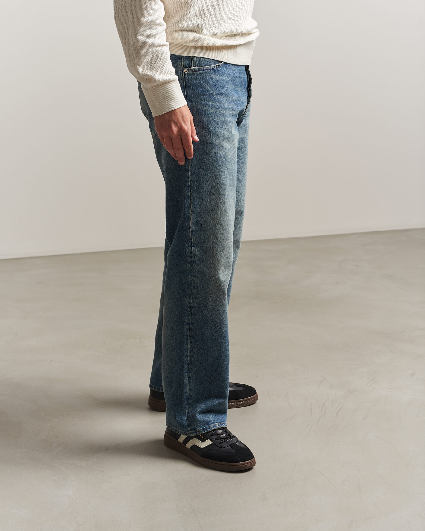 Men | Sneakers | Gant | Cuzmo Leather/Suede Sneaker Black/White