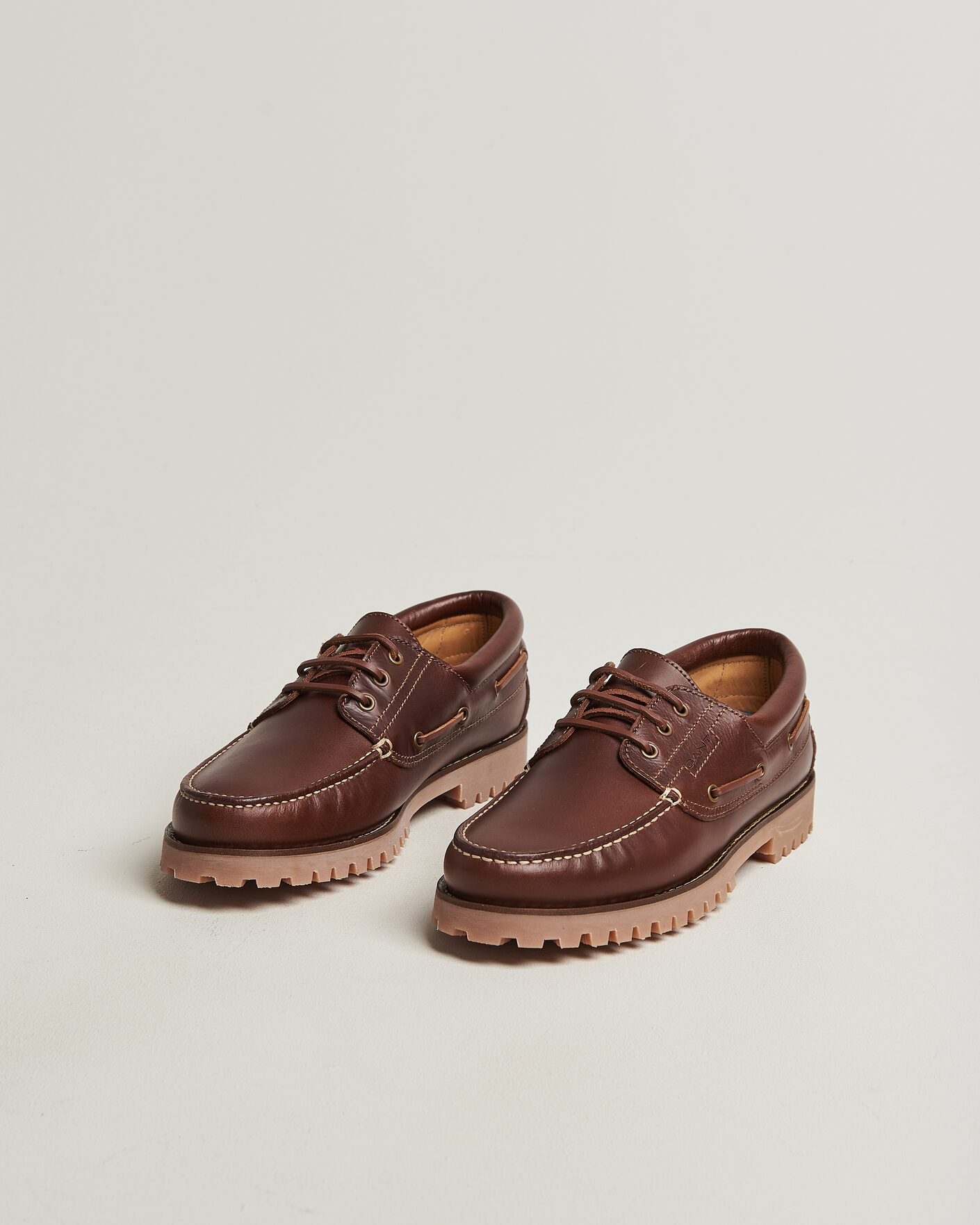 Men | Boat Shoes | GANT | Tratton Leather Boat Shoe Brown