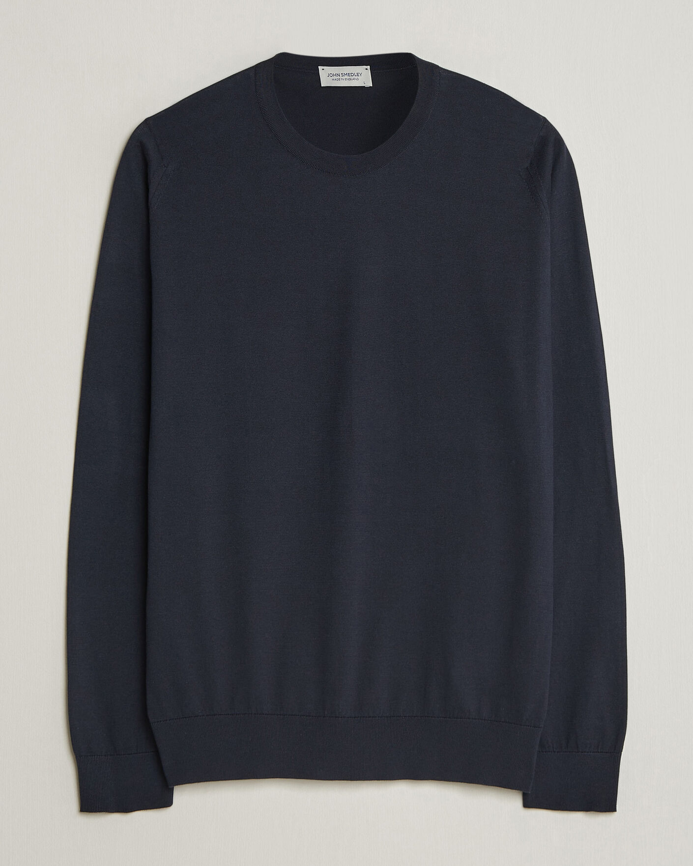 Men | Sweaters & Knitwear | John Smedley | Rowland Sea Island Crew Neck Pullover Navy