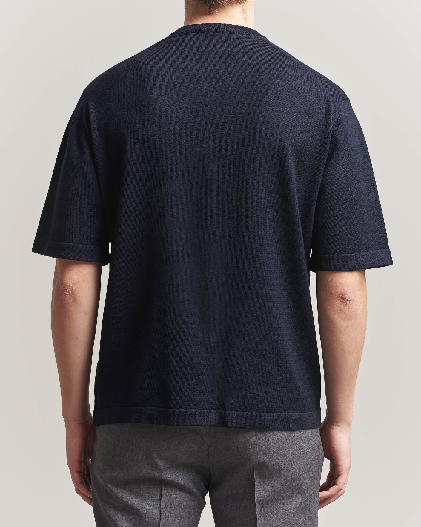 Men | T-Shirts | John Smedley | Tindall Sea Island Cotton T-Shirt Navy