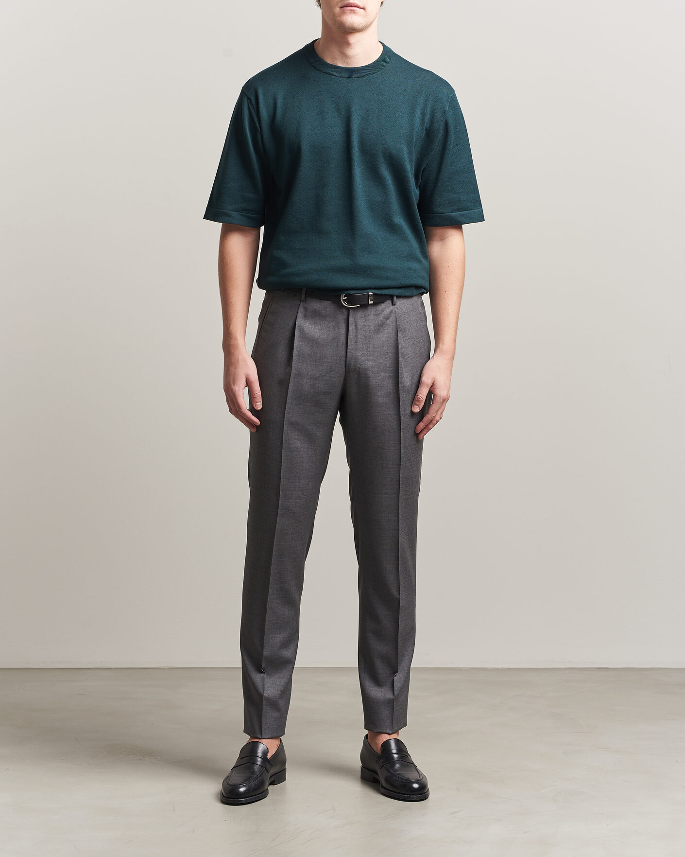 Men | T-Shirts | John Smedley | Tindall Sea Island Cotton T-Shirt Rainforest