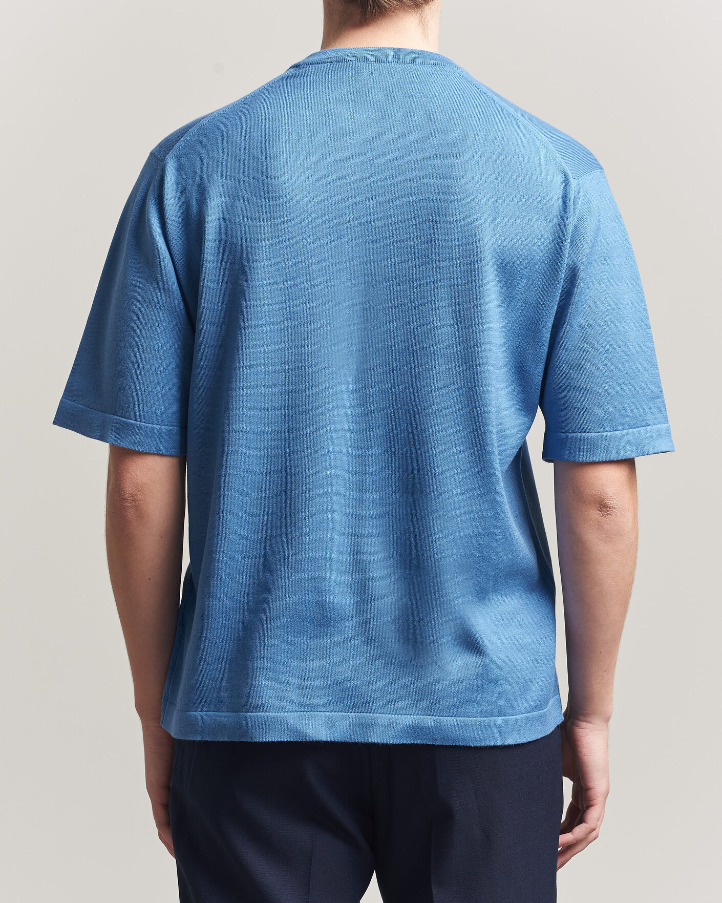 Men | T-Shirts | John Smedley | Tindall Sea Island Cotton T-Shirt Skye Blue