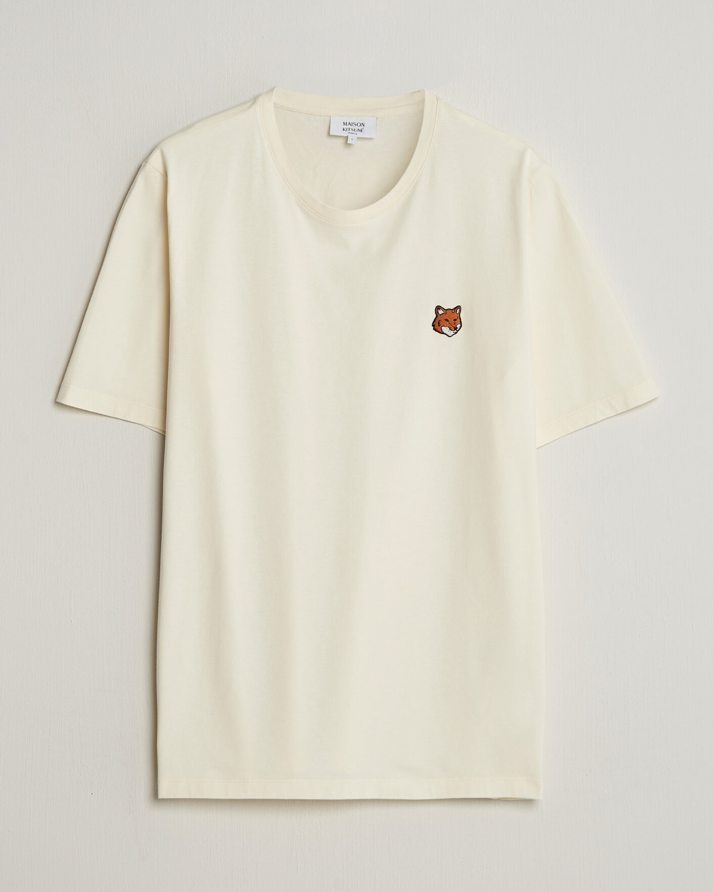 Men | T-Shirts | Maison Kitsuné | Fox Head T-Shirt Noble Beige