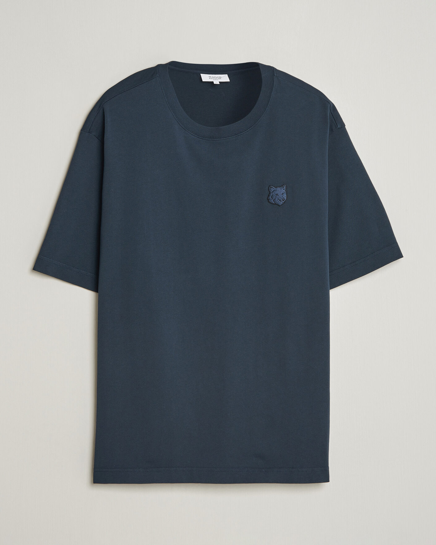 Men | T-Shirts | Maison Kitsuné | Tonal Fox Head T-Shirt Navy