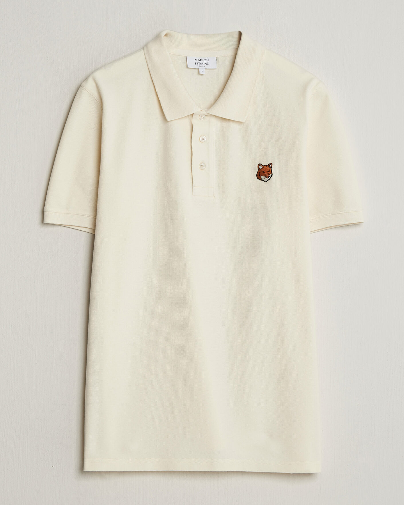 Men | Polo Shirts | Maison Kitsuné | Fox Head Polo Noble Beige