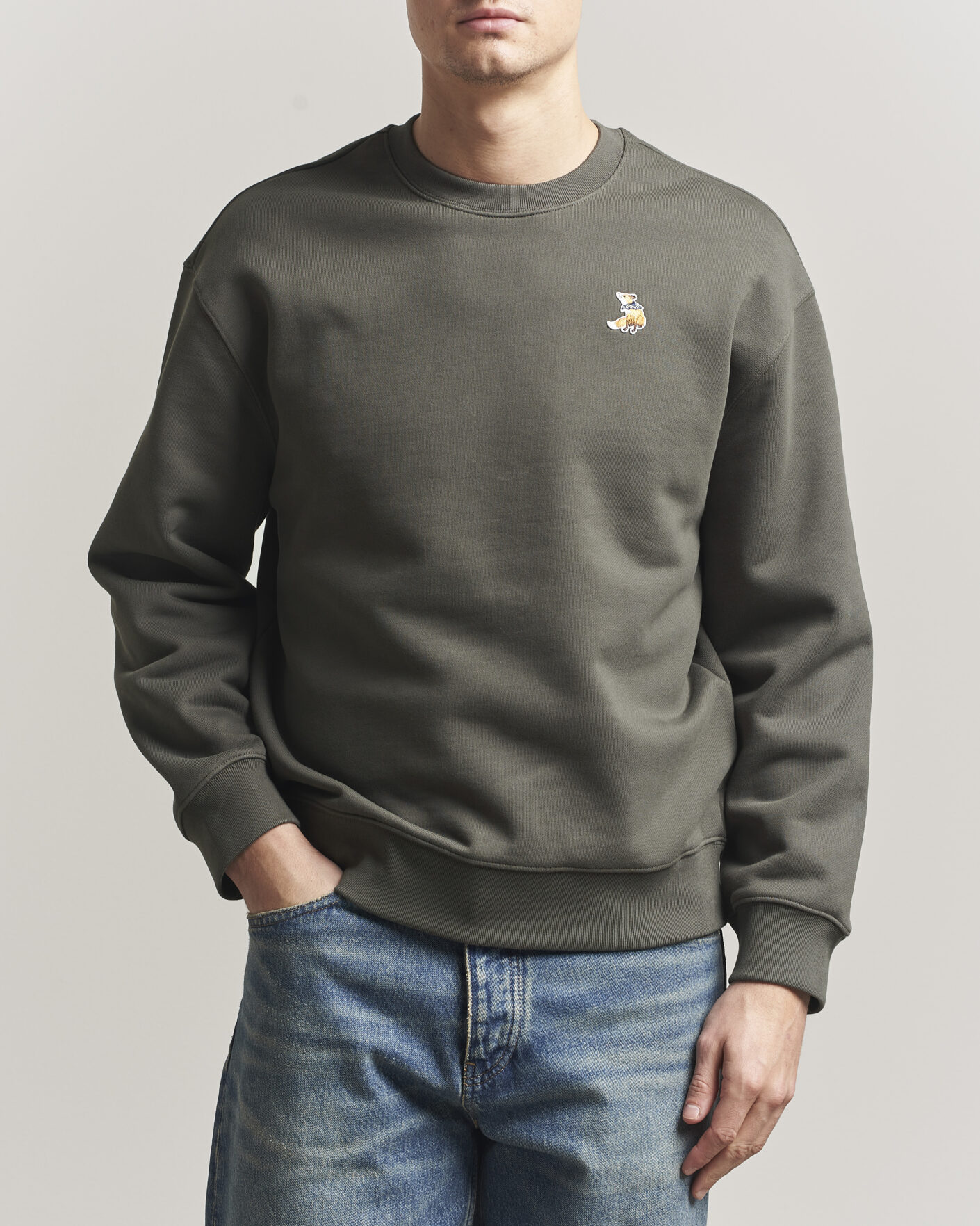 Men | Sweaters & Knitwear | Maison Kitsuné | Dreaming Fox Sweatshirt Beluga