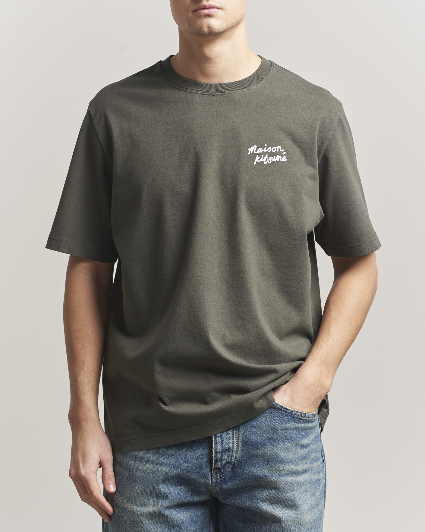 Men | T-Shirts | Maison Kitsuné | Handwriting T-Shirt Beluga